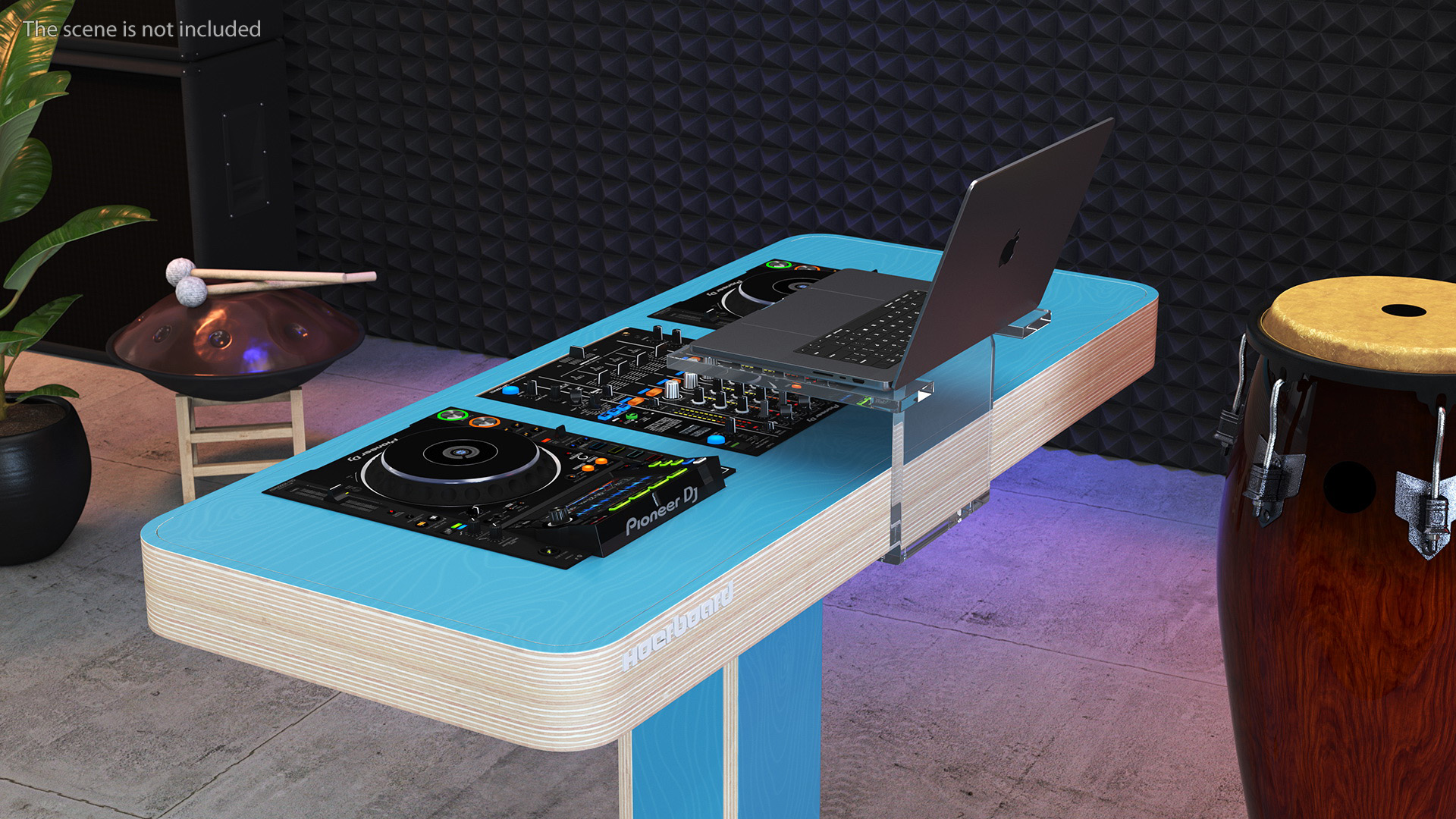 3D Blue DJ Booth model