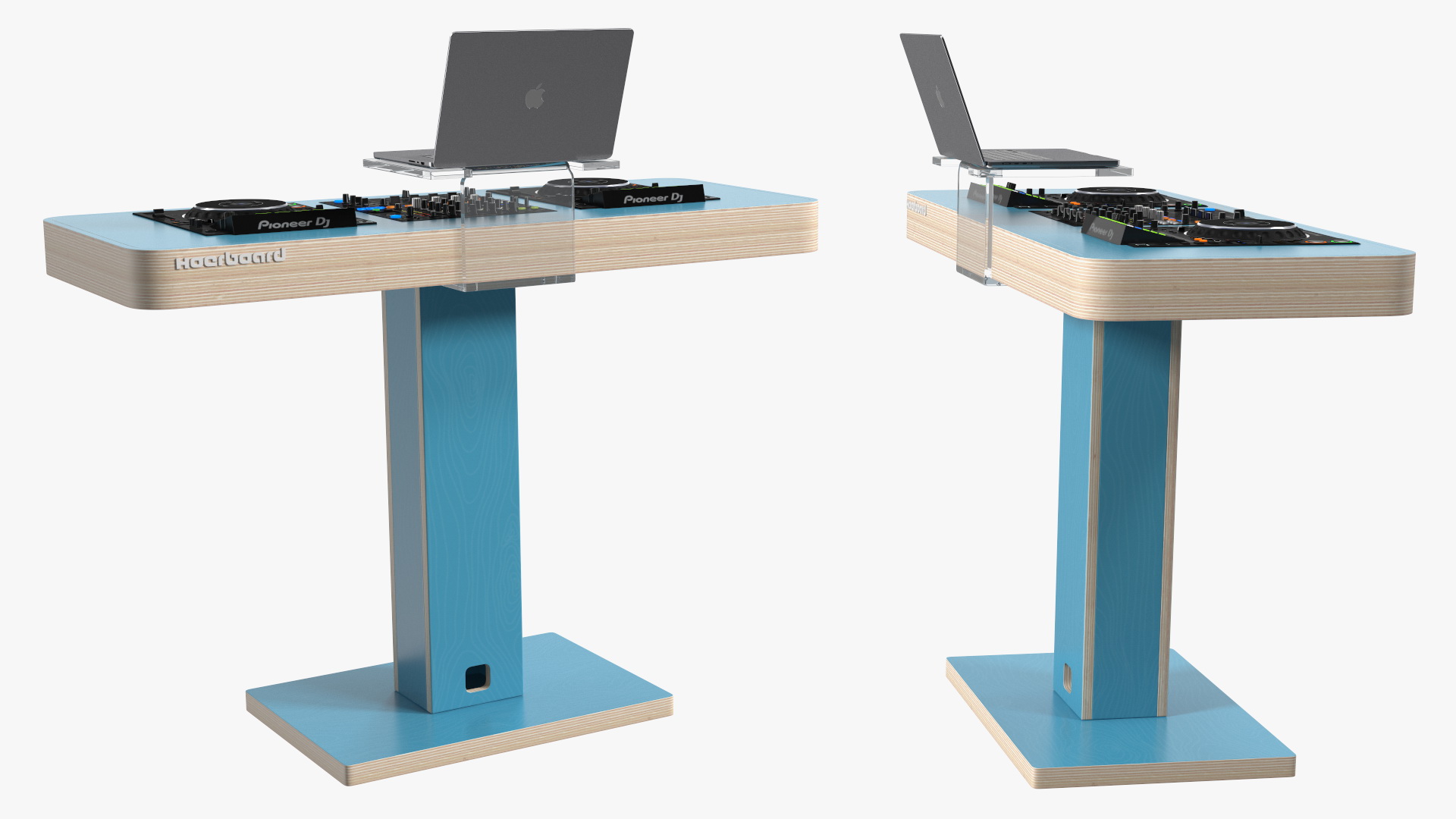 3D Blue DJ Booth model