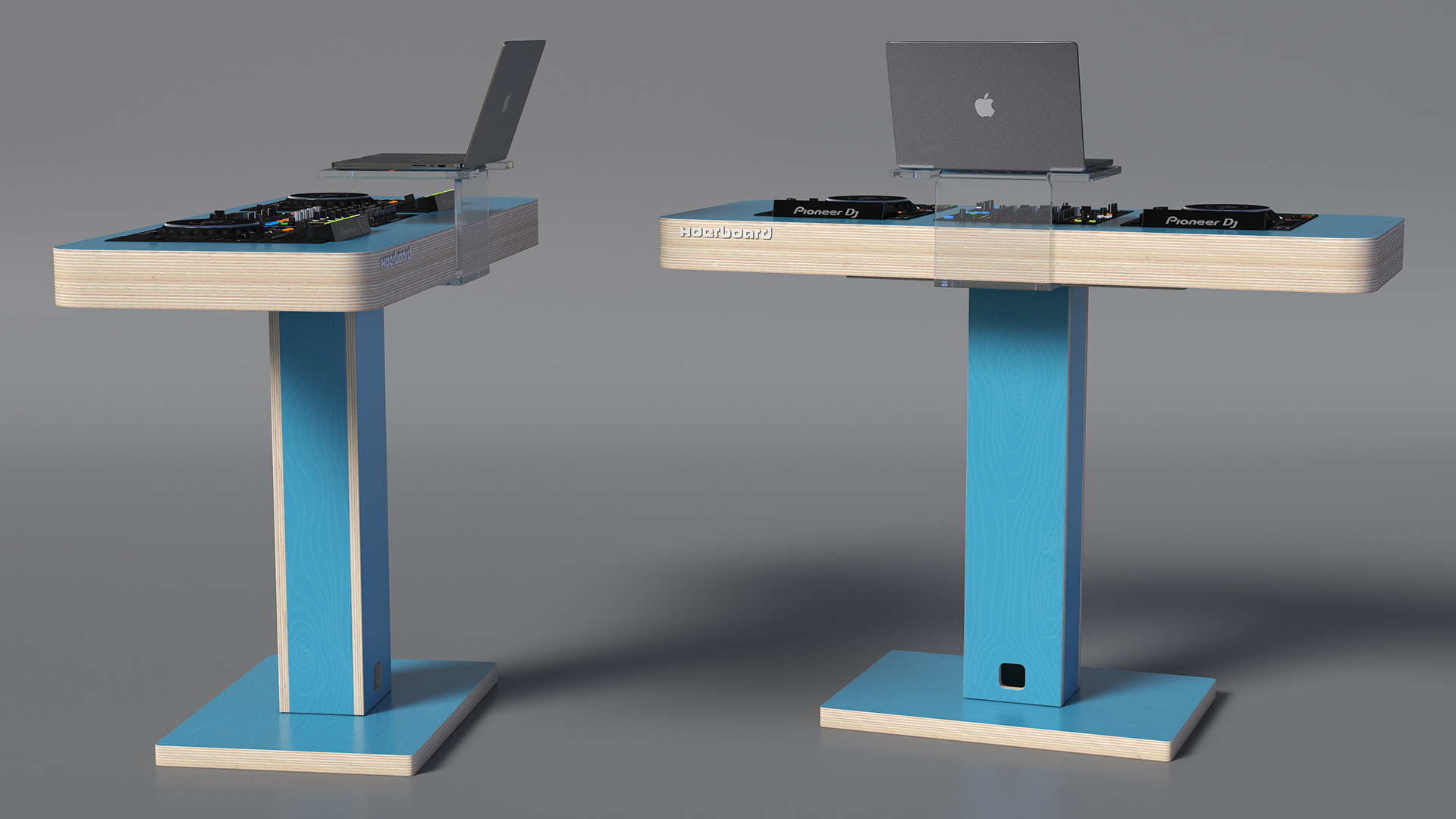 3D Blue DJ Booth model