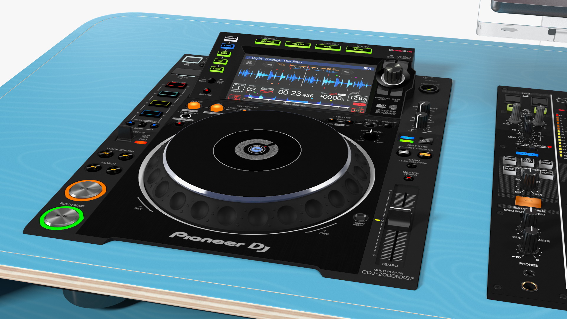 3D Blue DJ Booth model