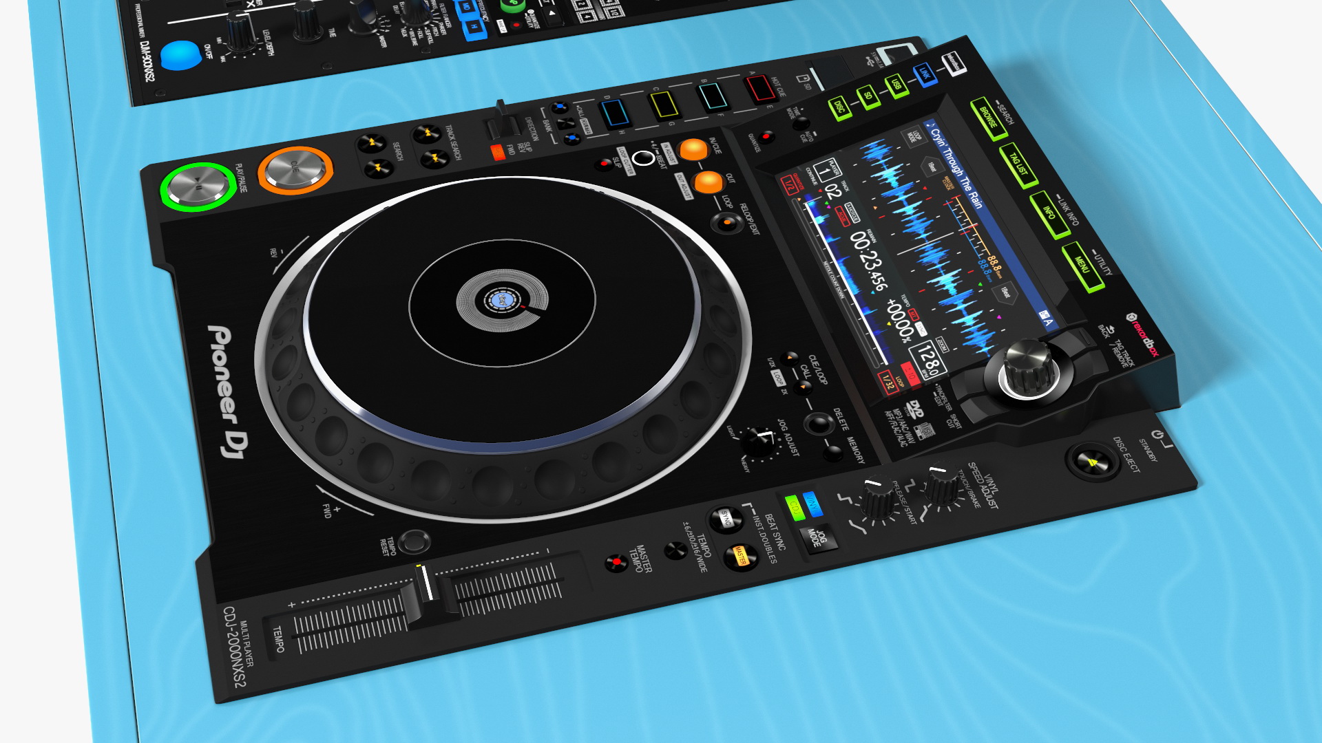 3D Blue DJ Booth model