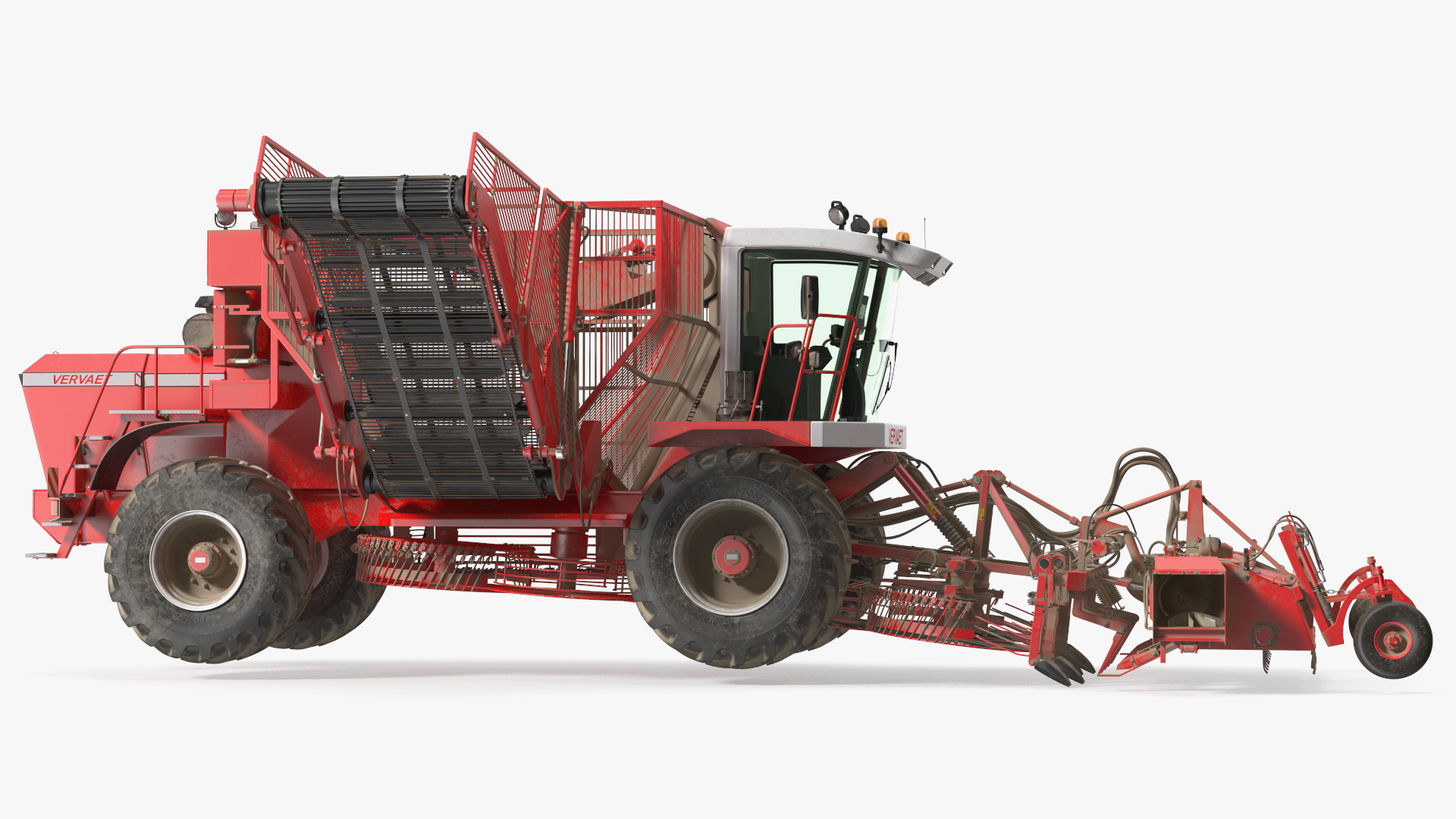 Vervaet 17T Beet Harvester Dusty Rigged 3D model