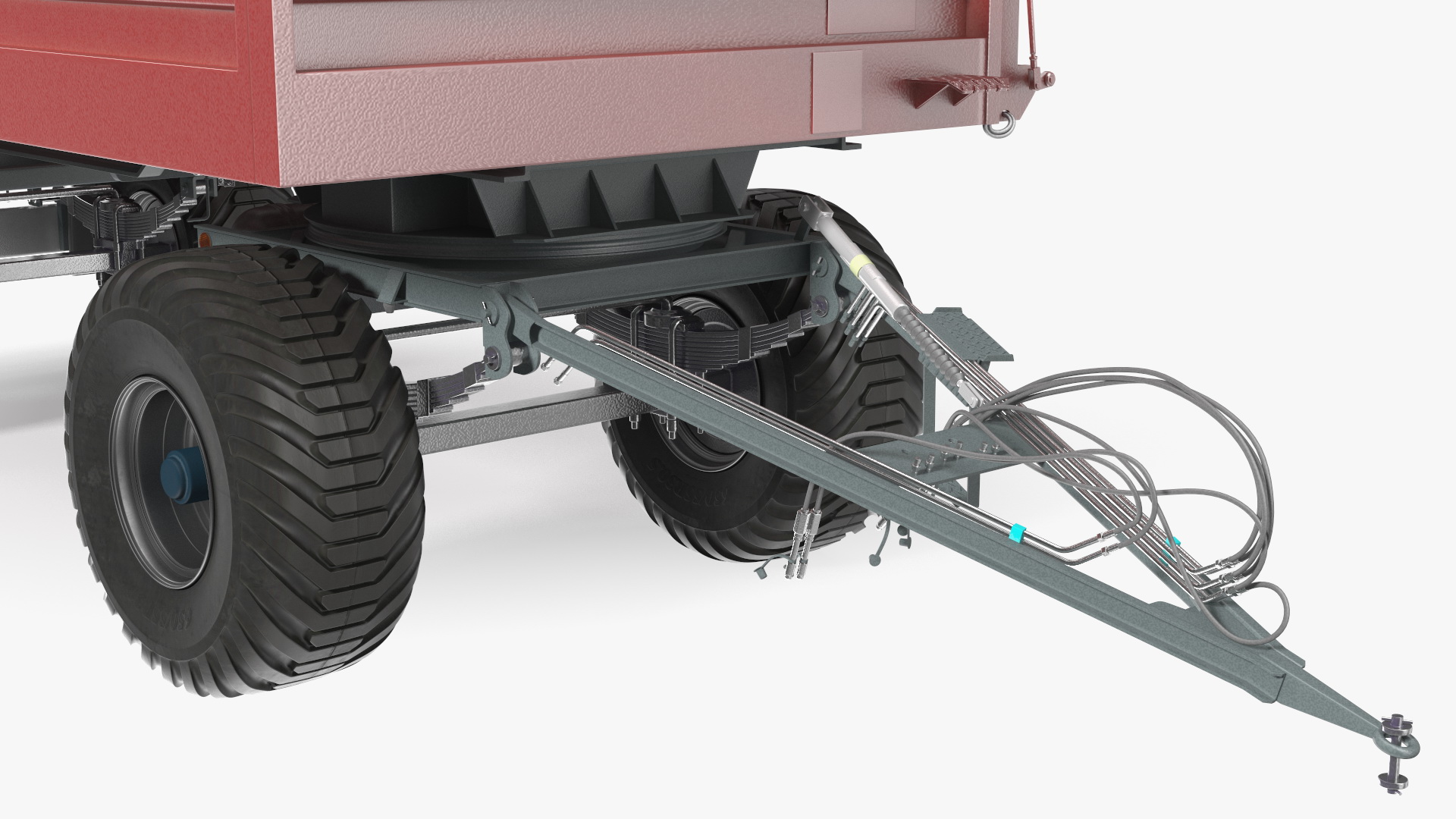 Forage Harvester with Dump Trailer 3D model