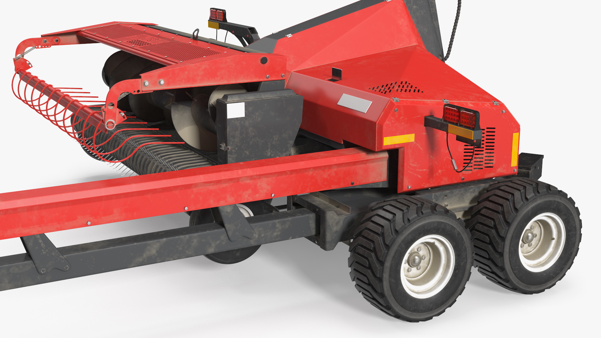 Forage Harvester with Dump Trailer 3D model