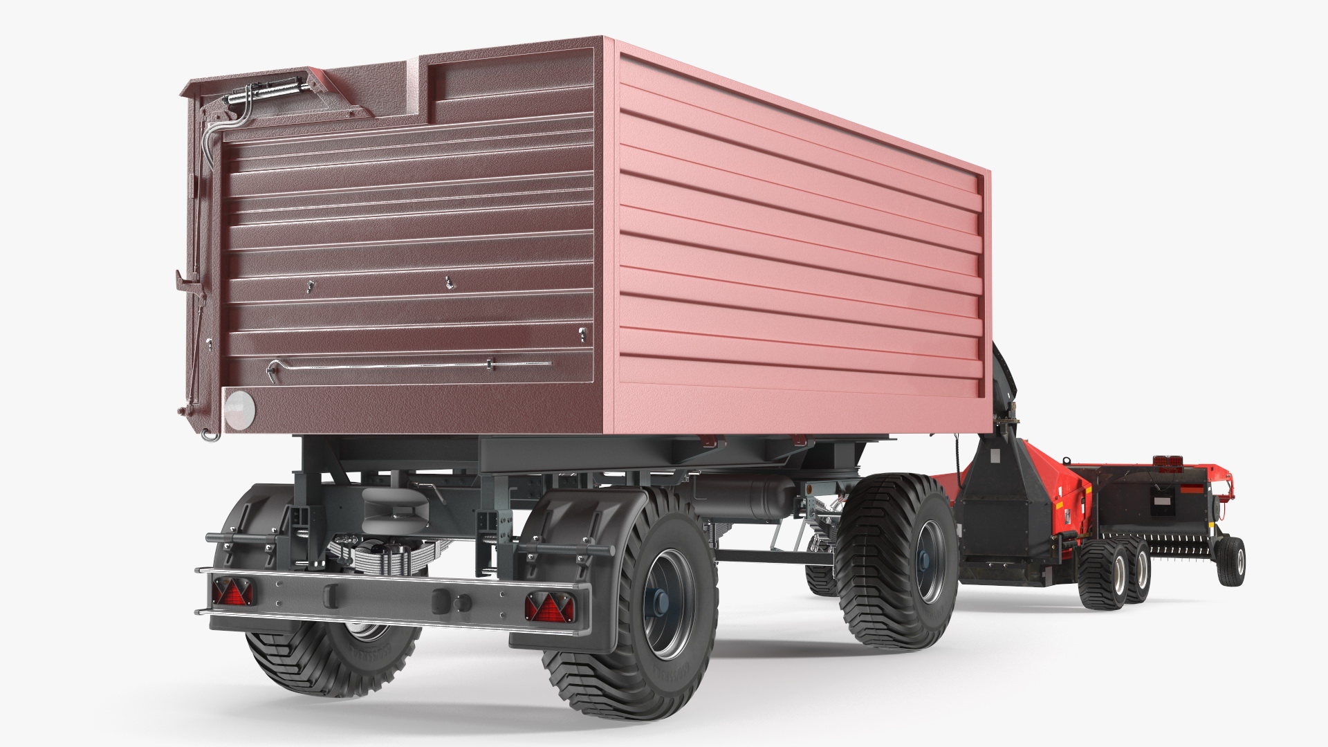 Forage Harvester with Dump Trailer 3D model