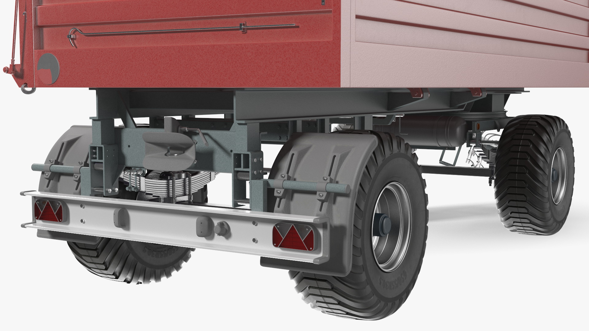 Forage Harvester with Dump Trailer 3D model