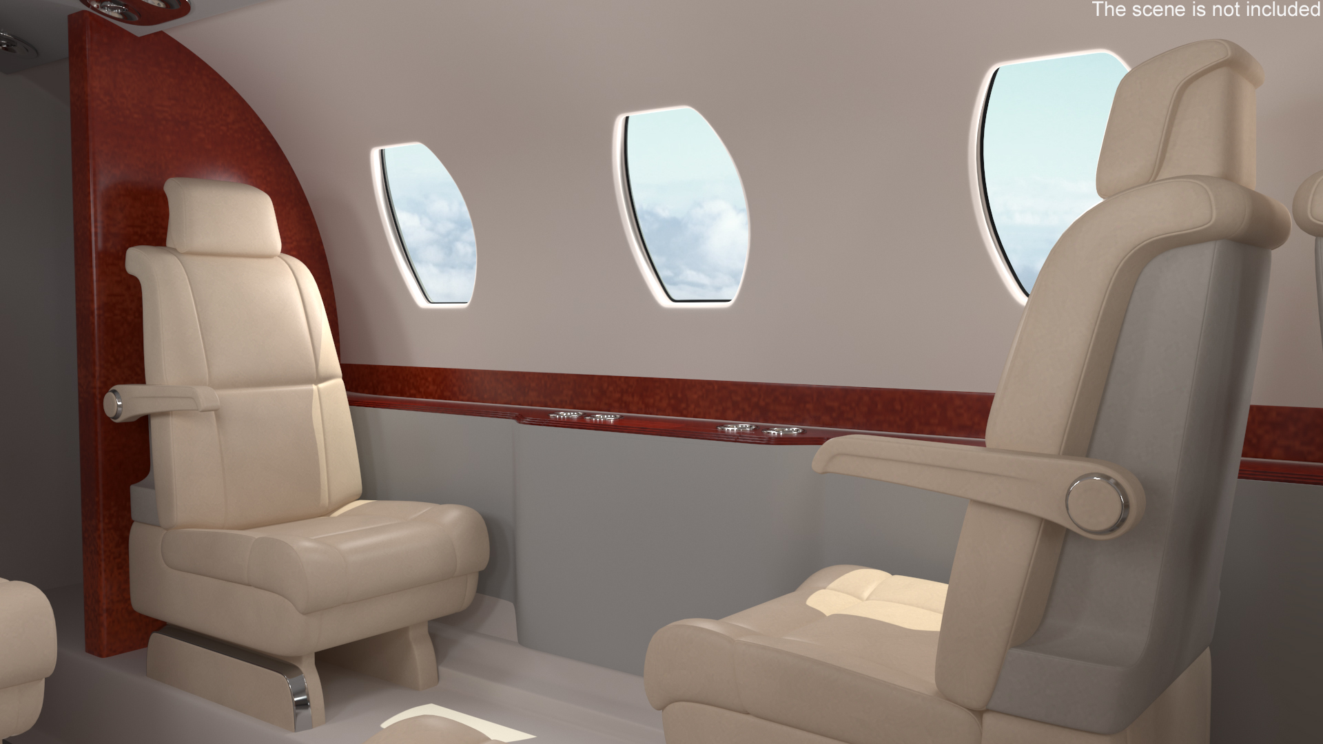 3D model Private Jet Cessna Citation X with Luxury Interior