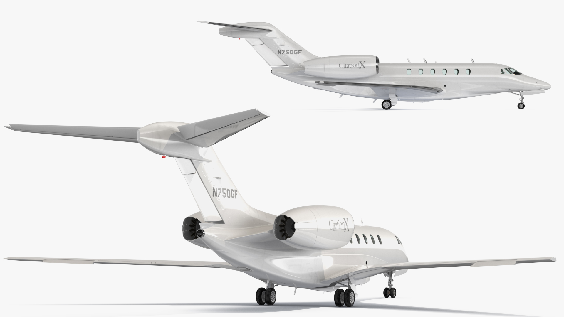 3D model Private Jet Cessna Citation X with Luxury Interior