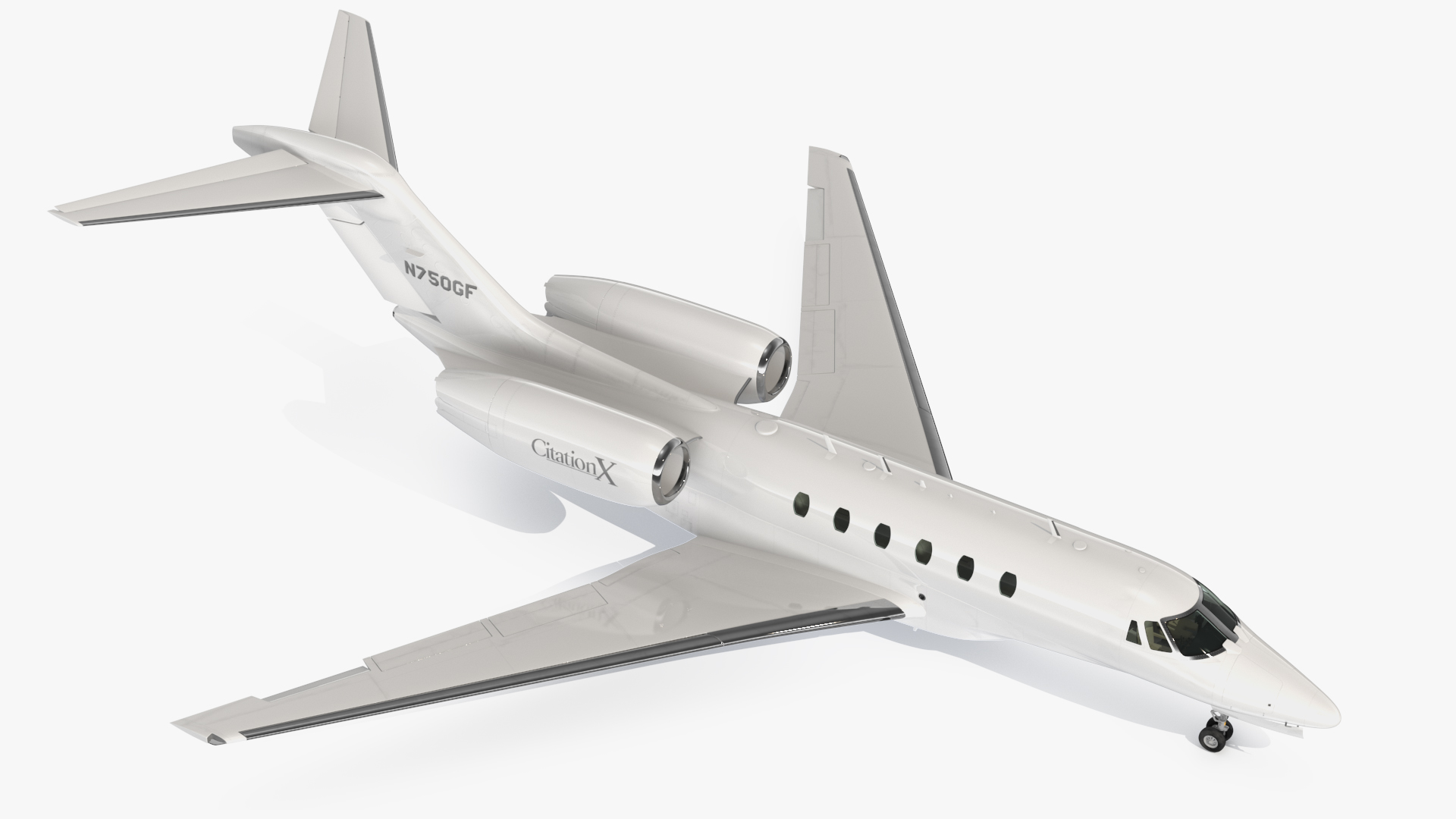 3D model Private Jet Cessna Citation X with Luxury Interior