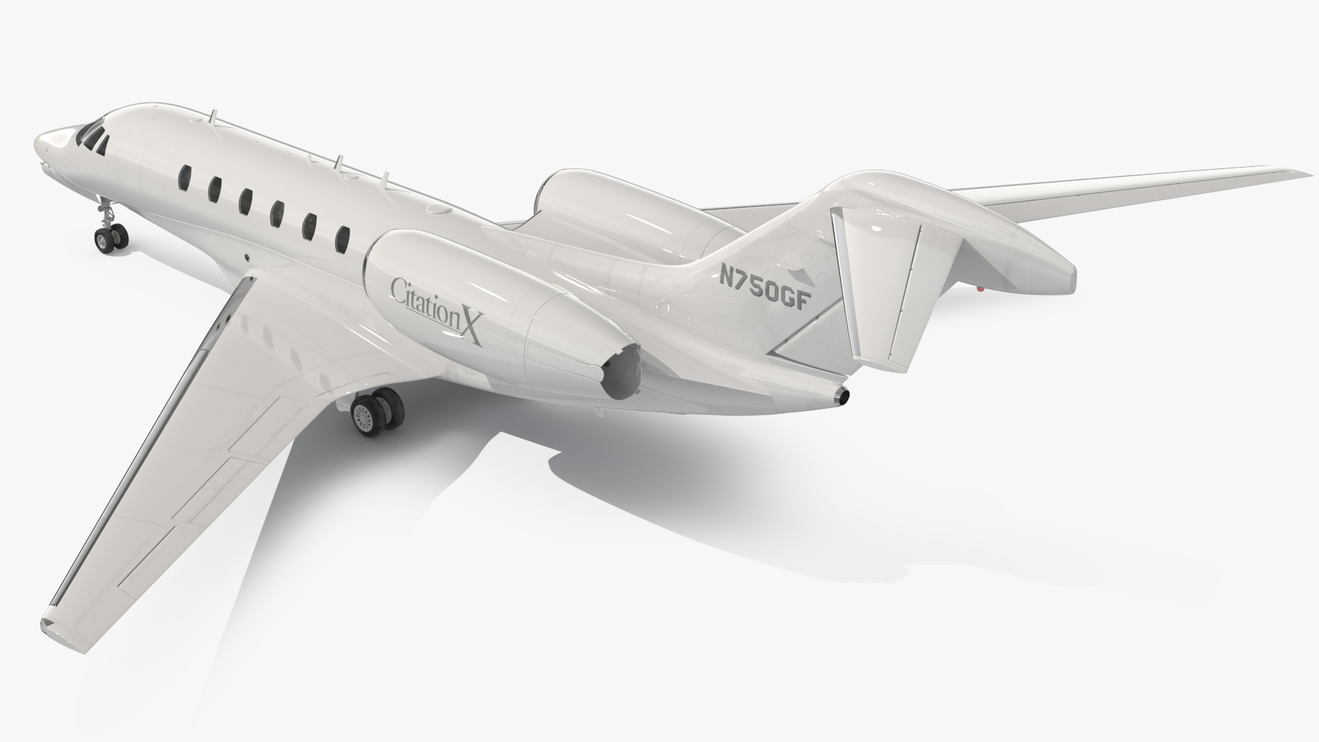 3D model Private Jet Cessna Citation X with Luxury Interior