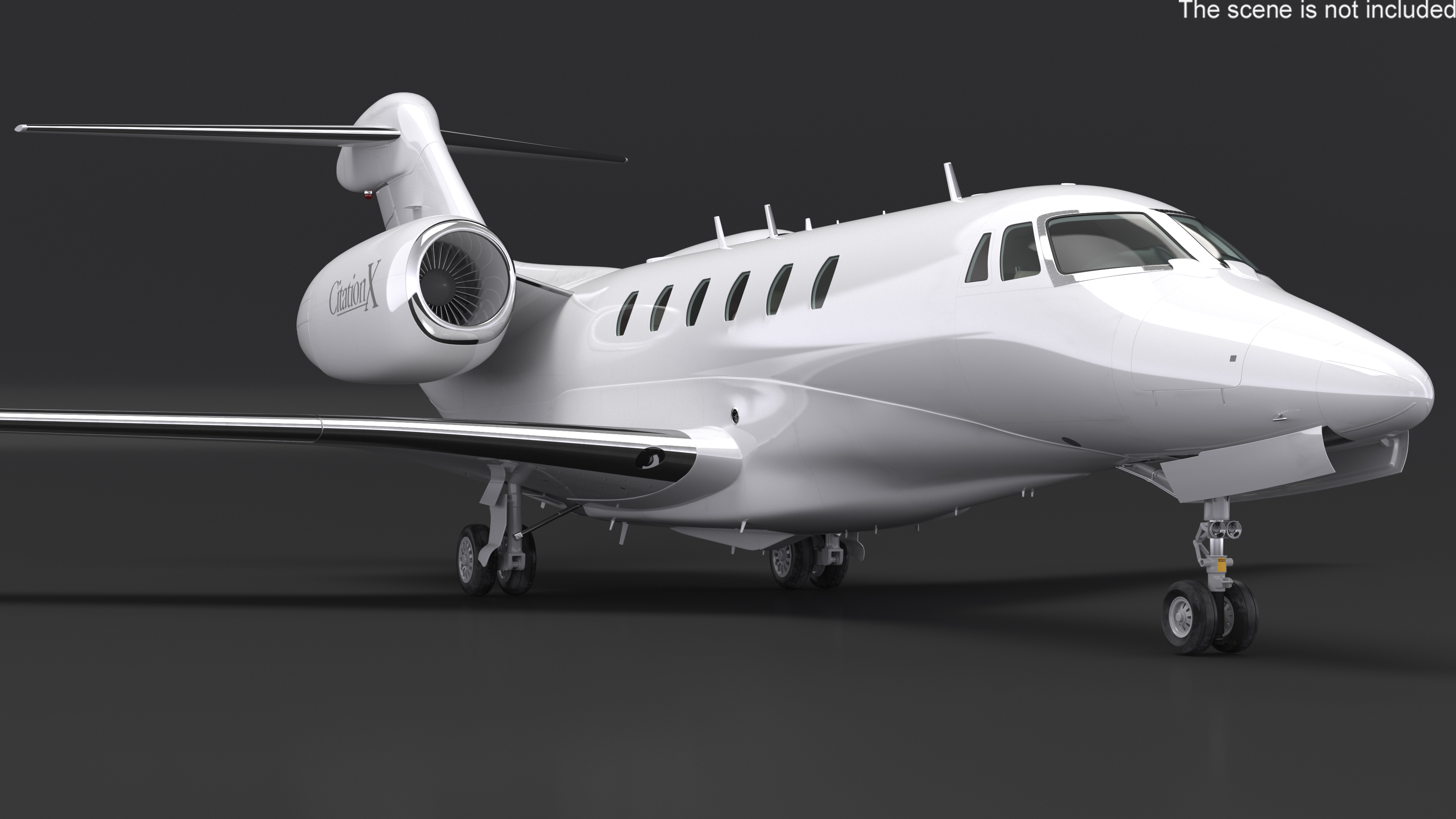 3D model Private Jet Cessna Citation X with Luxury Interior