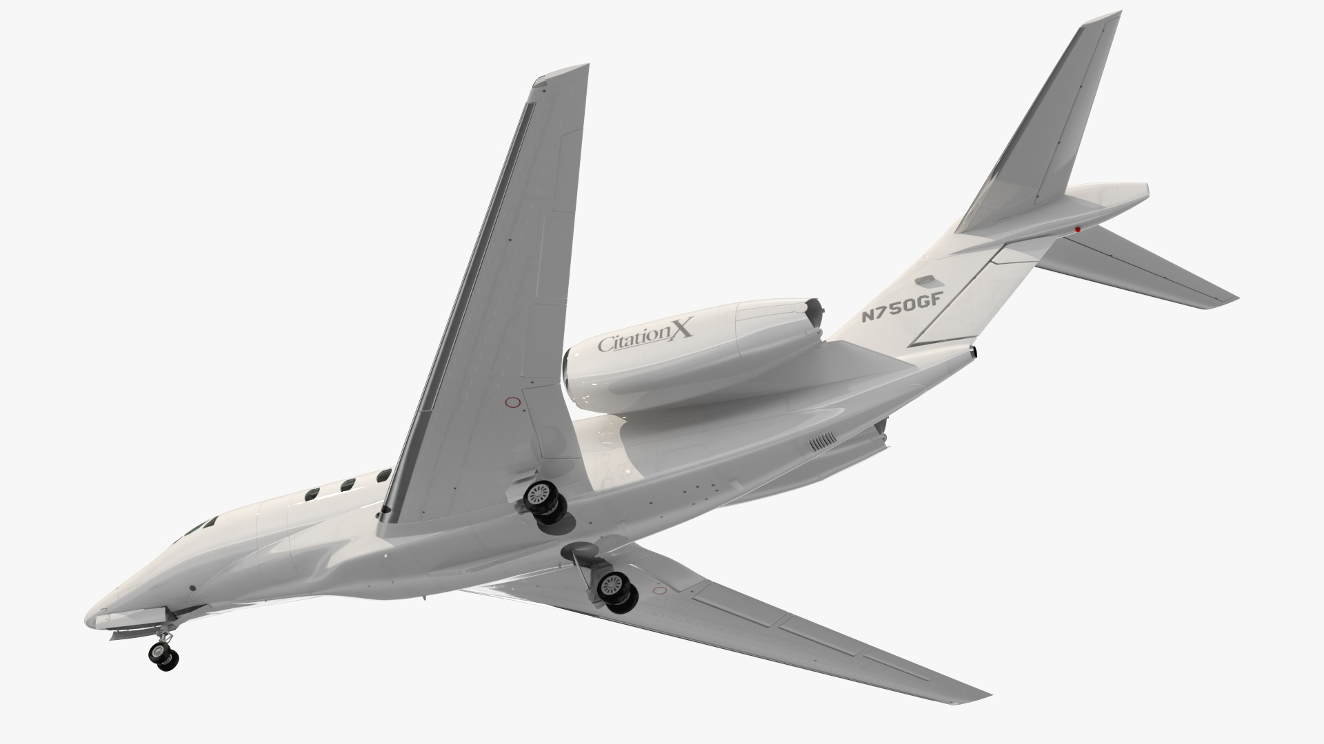 3D model Private Jet Cessna Citation X with Luxury Interior