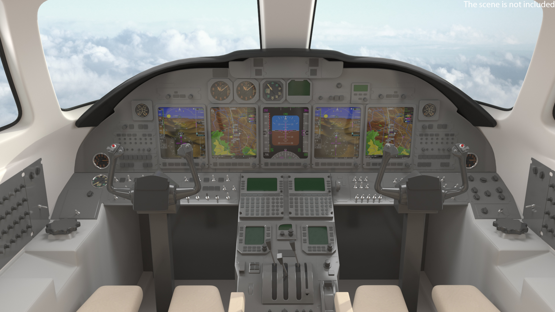 3D model Private Jet Cessna Citation X with Luxury Interior