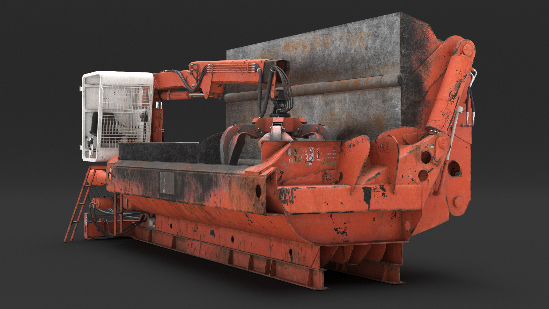 Portable Metal Baler Old 3D model