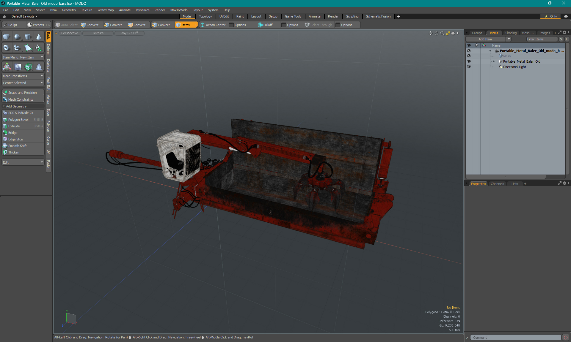 Portable Metal Baler Old 3D model