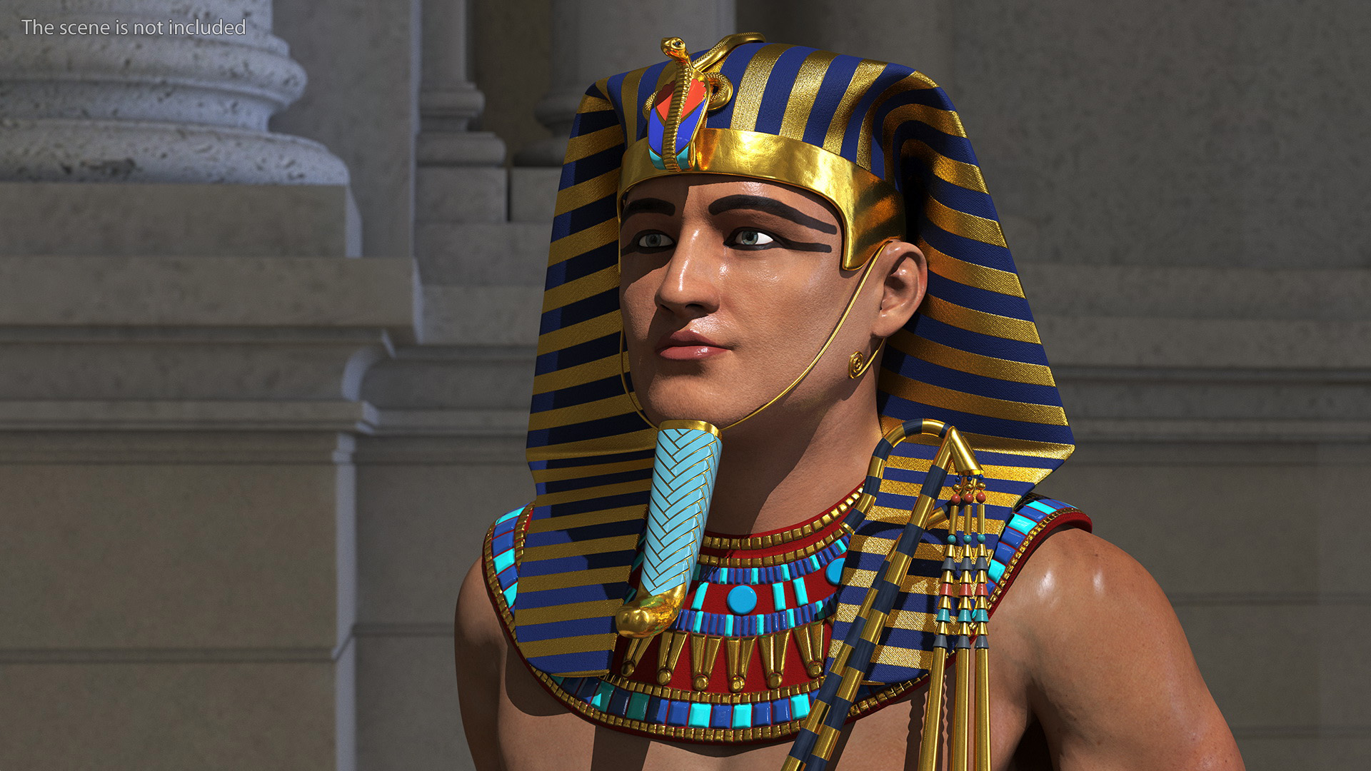 Egypt Pharaoh Standing 3D