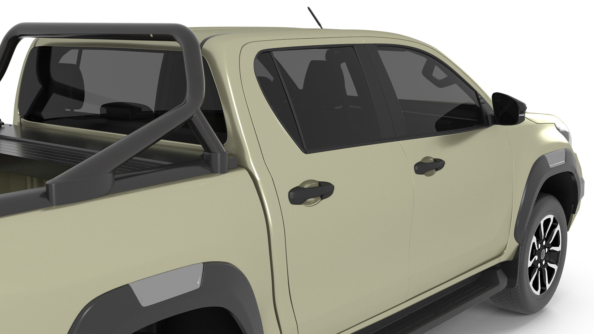 3D model Pickup Under a Beige Tent