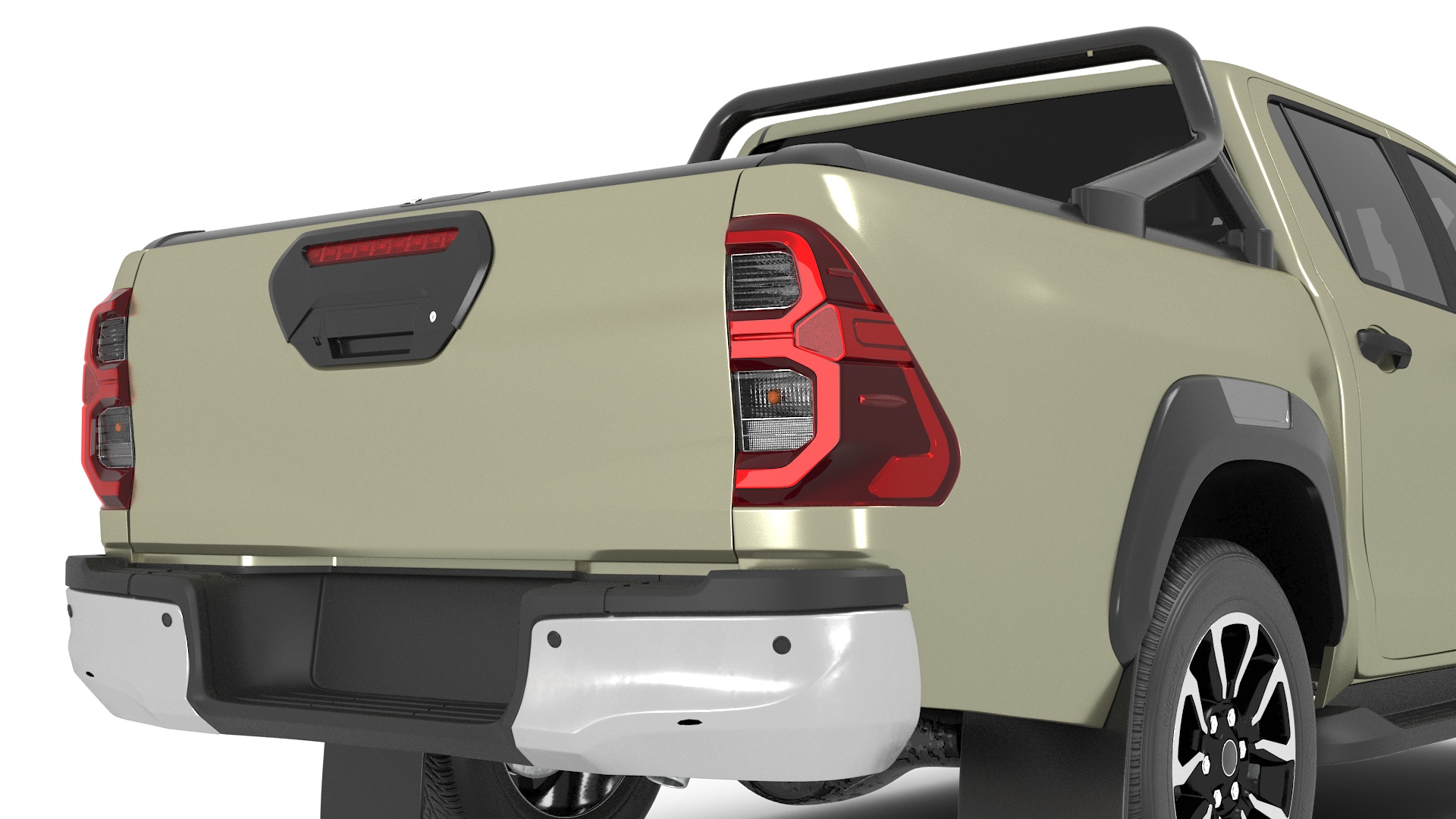 3D model Pickup Under a Beige Tent