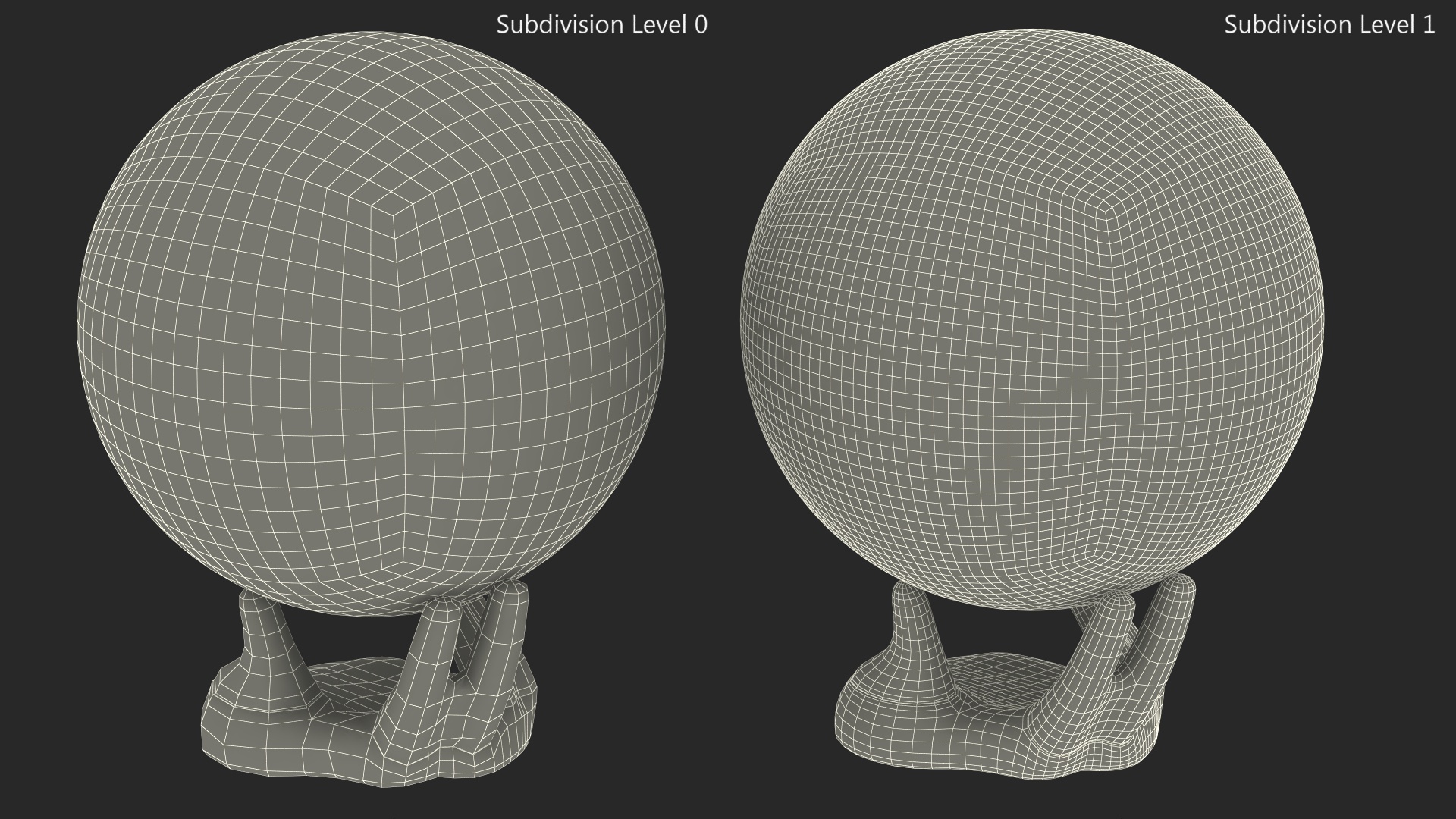 3D Moon Lamp on Stand Light Off model