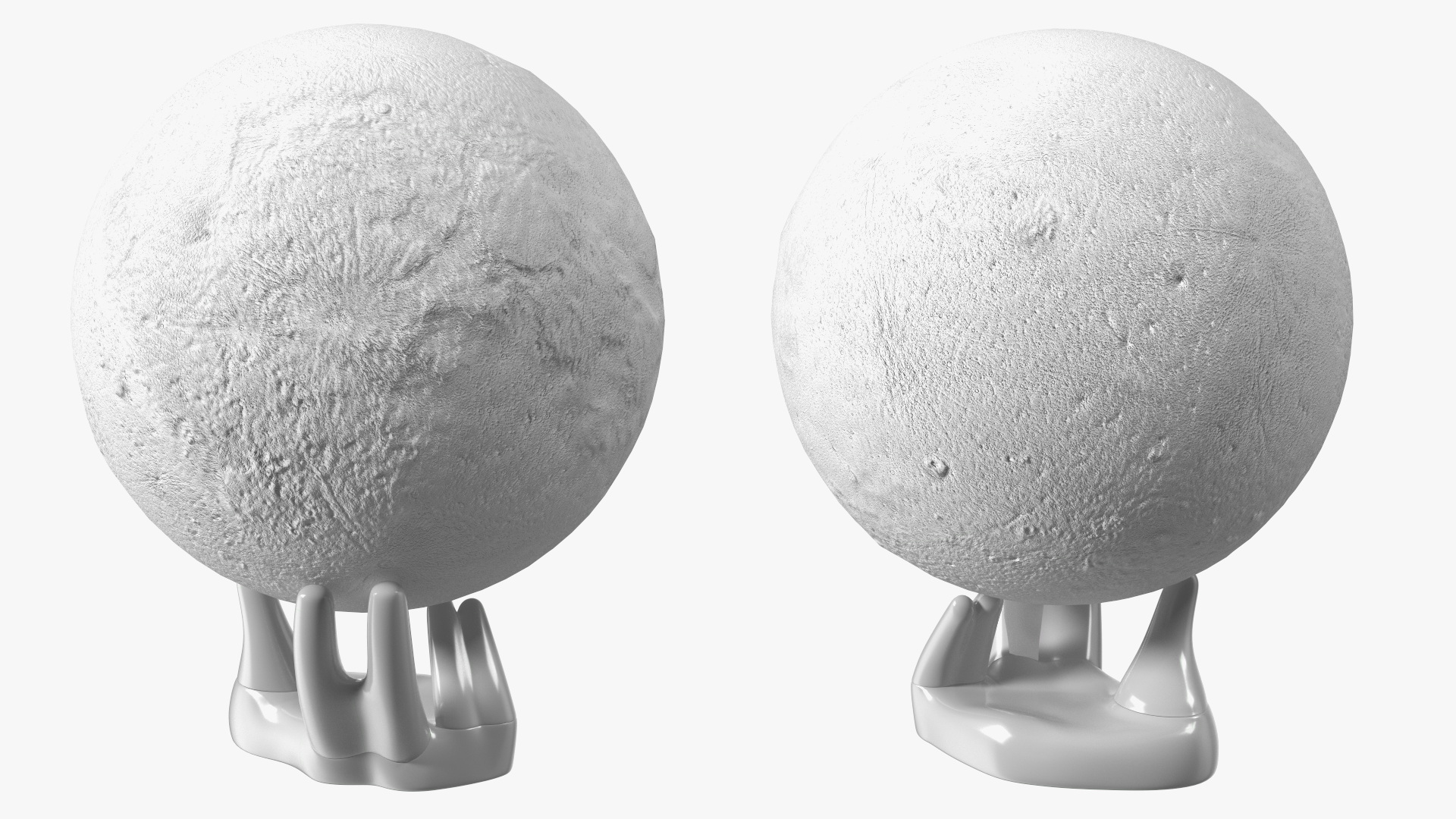 3D Moon Lamp on Stand Light Off model