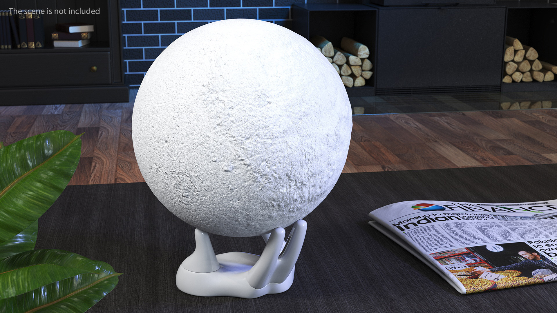 3D Moon Lamp on Stand Light Off model