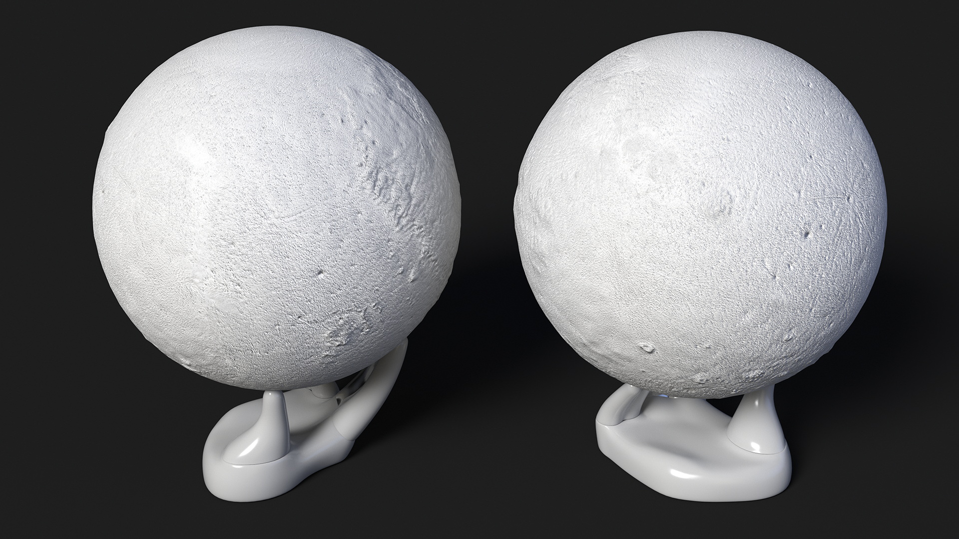 3D Moon Lamp on Stand Light Off model