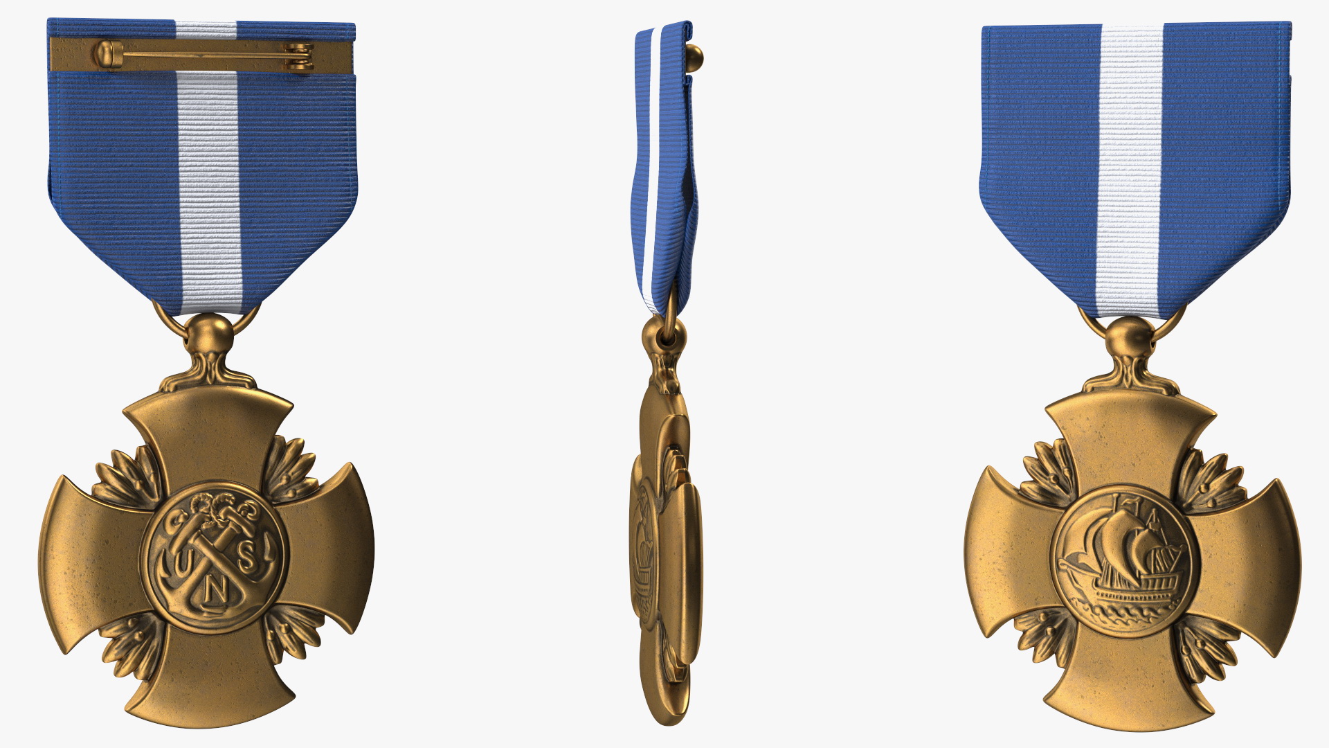 3D Navy Cross Medal