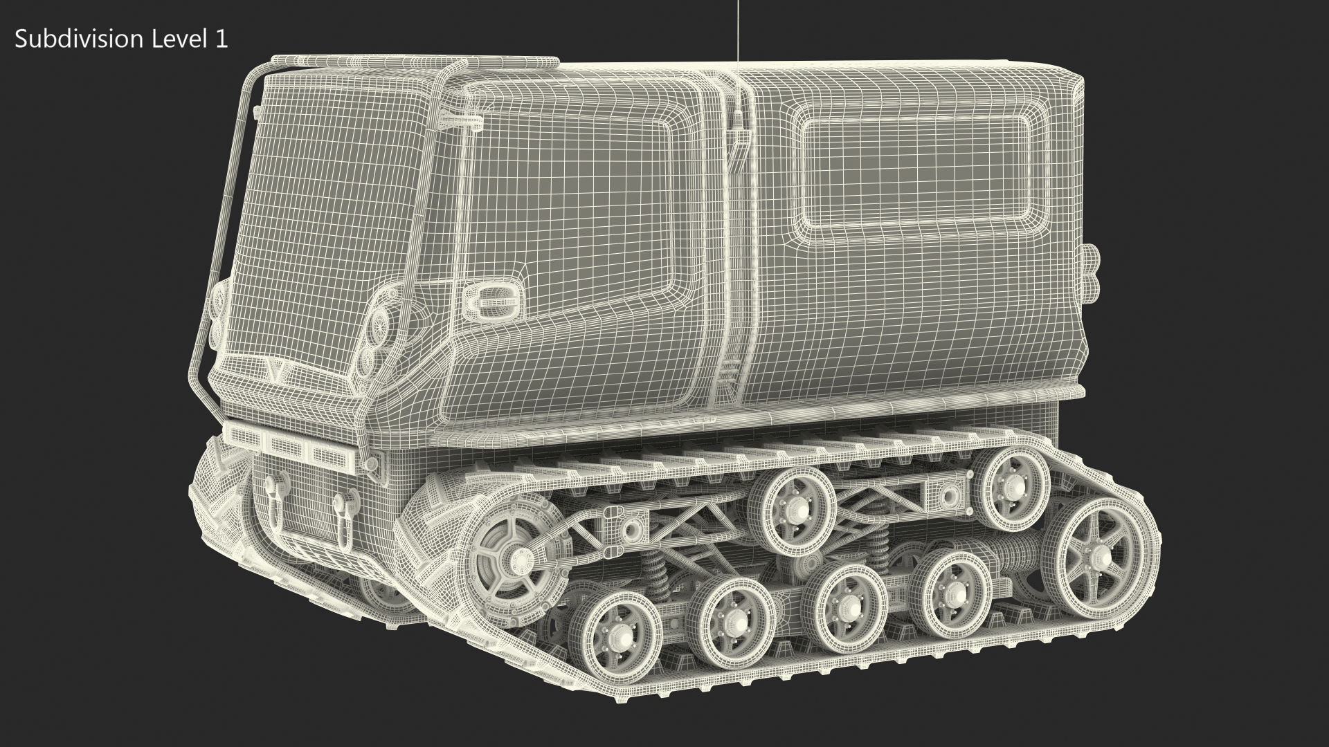 Polar Exploration Vehicle Red 3D model