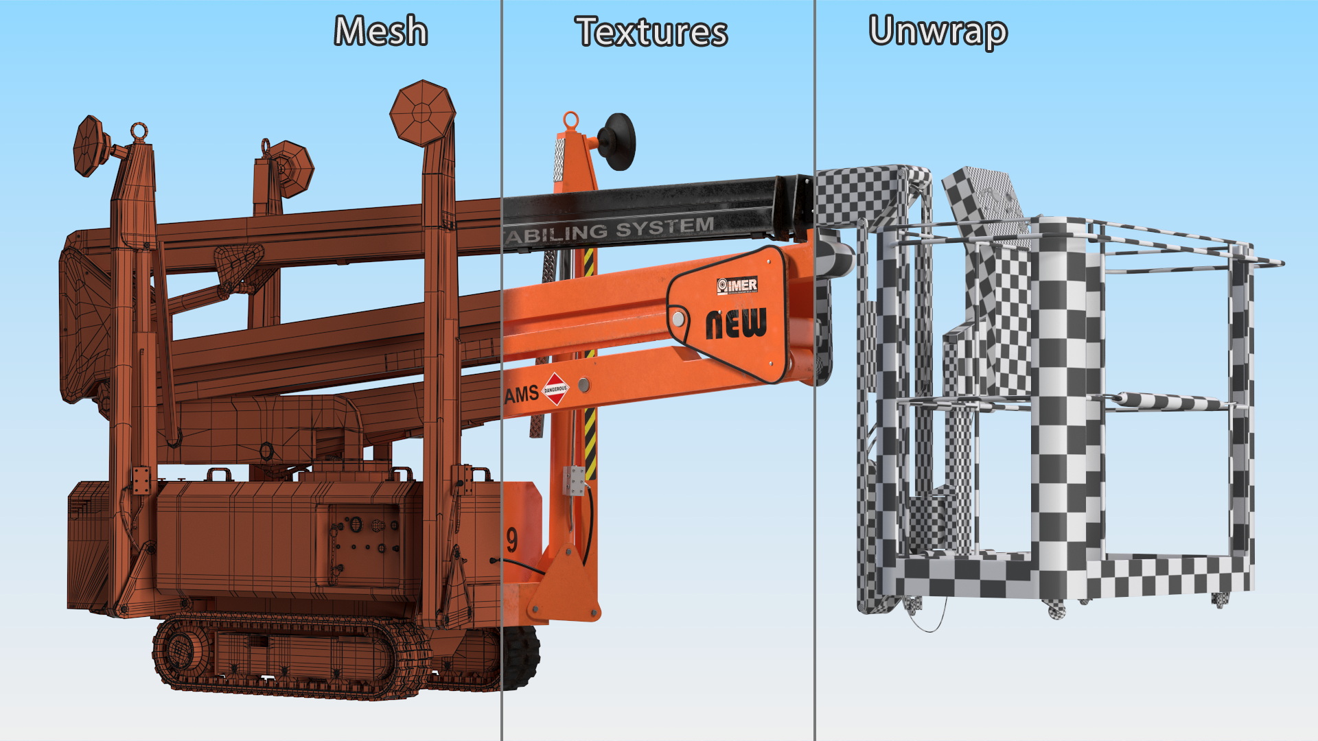 3D model Imer Self Stabilizing Scissor Lift IMR19