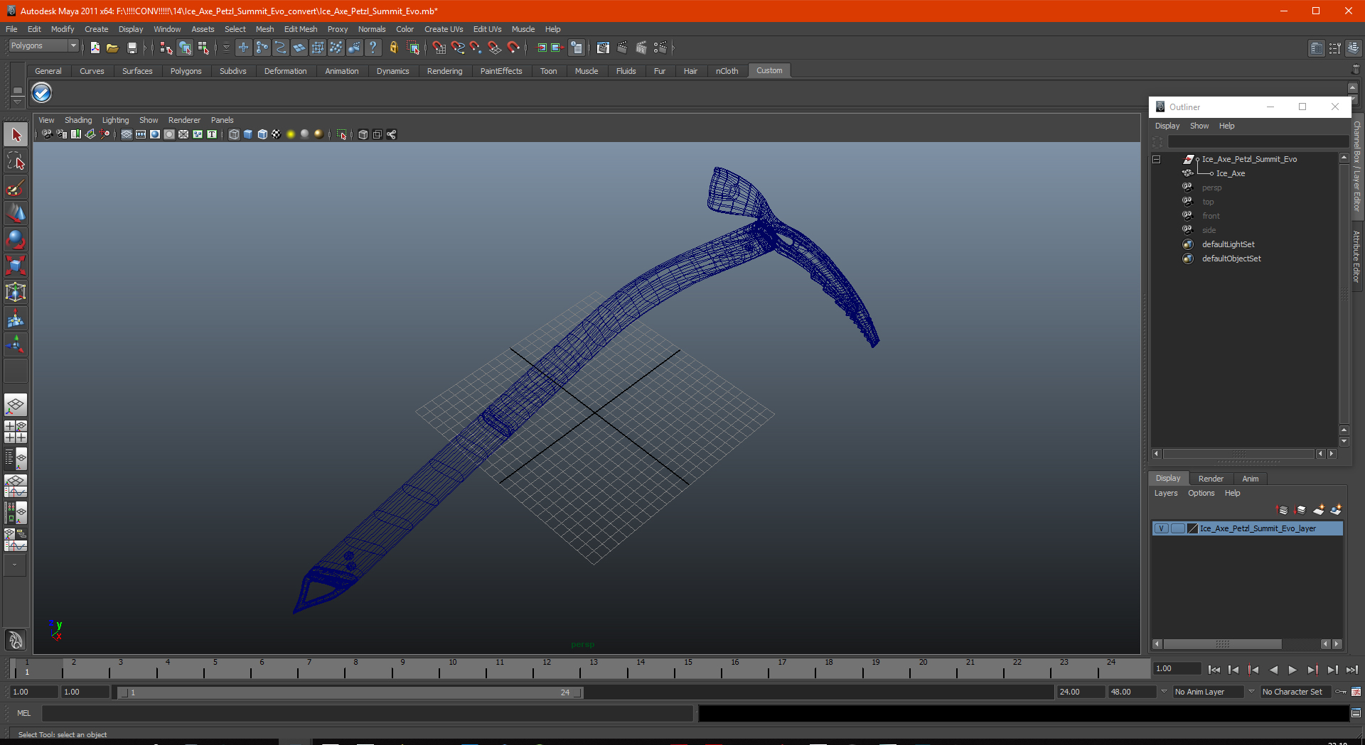 Ice Axe Petzl Summit Evo 3D model