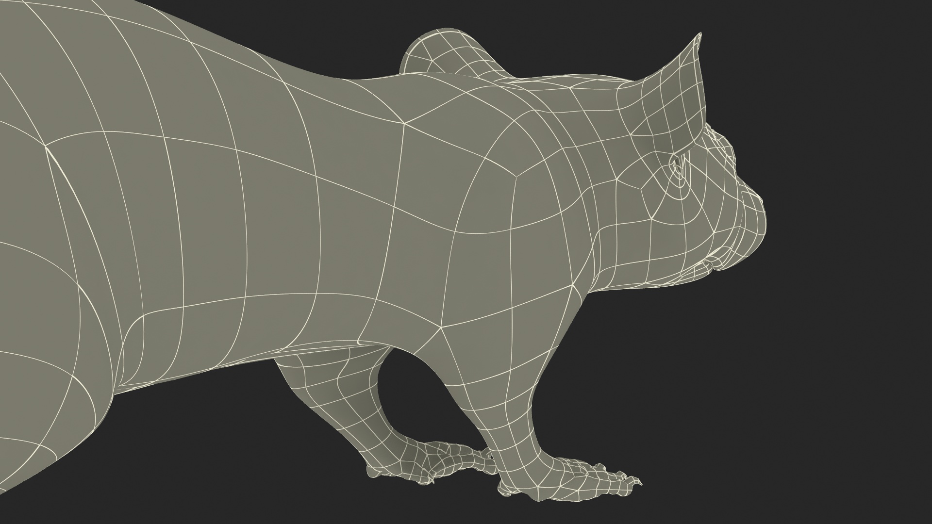 3D Common Rat Rigged Fur