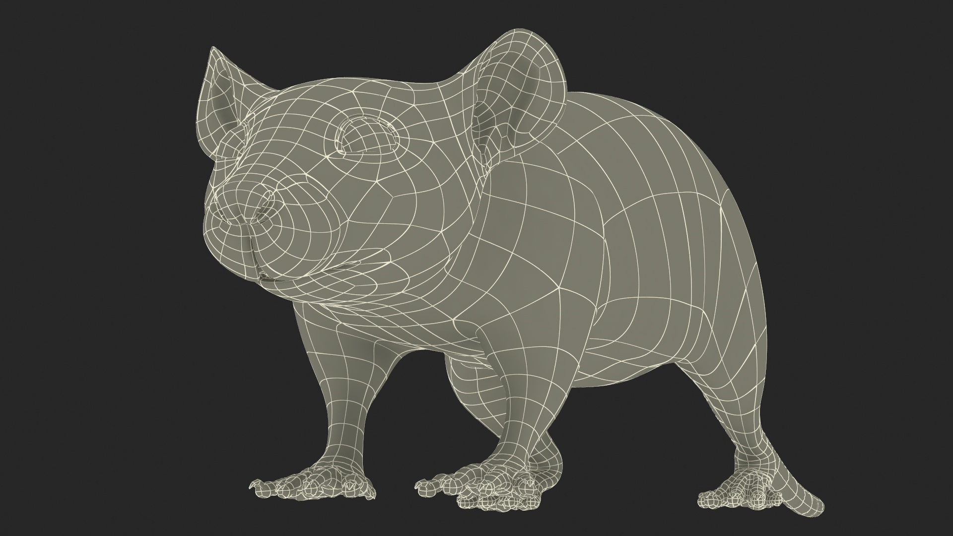 3D Common Rat Rigged Fur