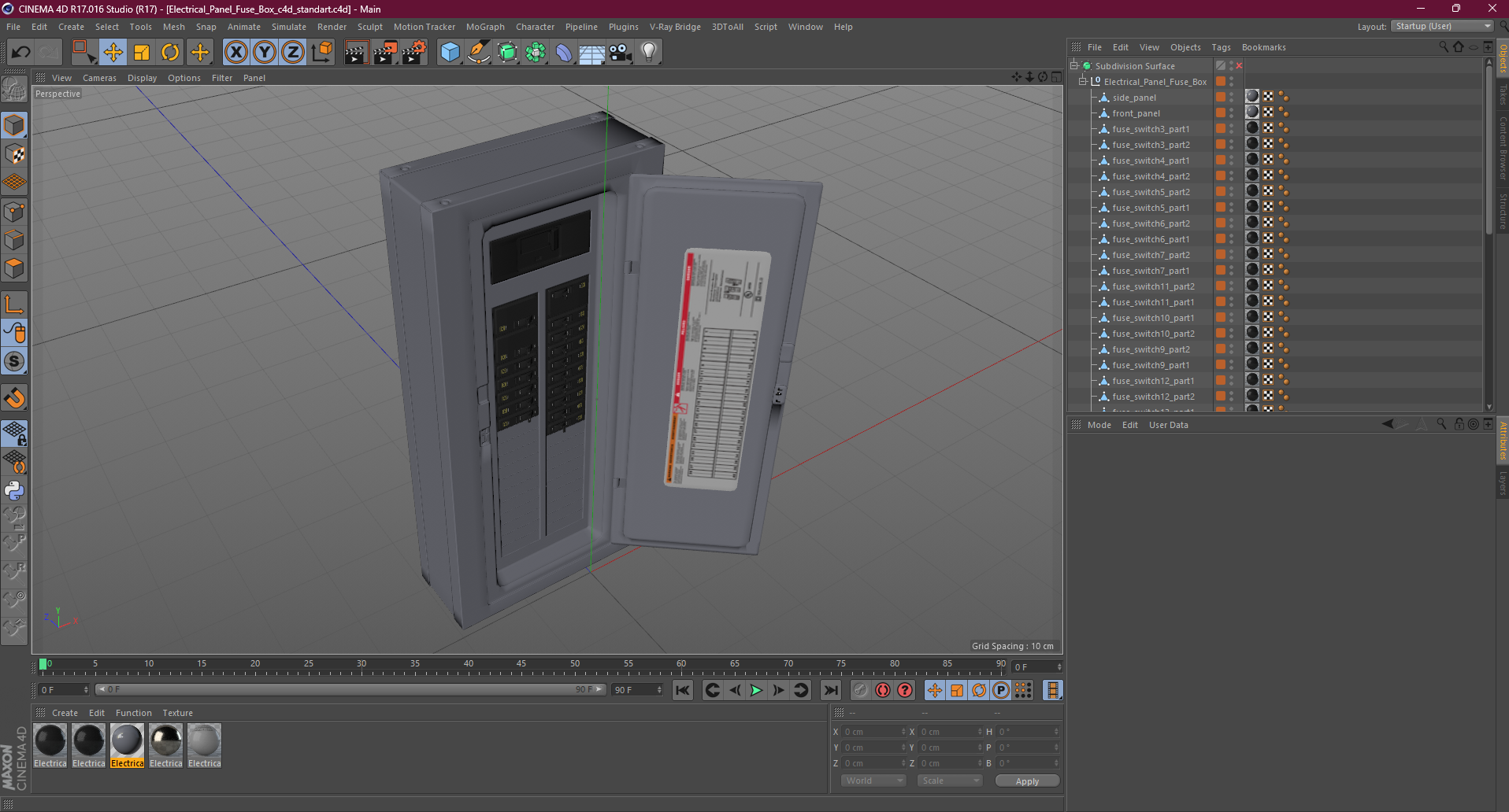 3D model Electrical Panel Fuse Box