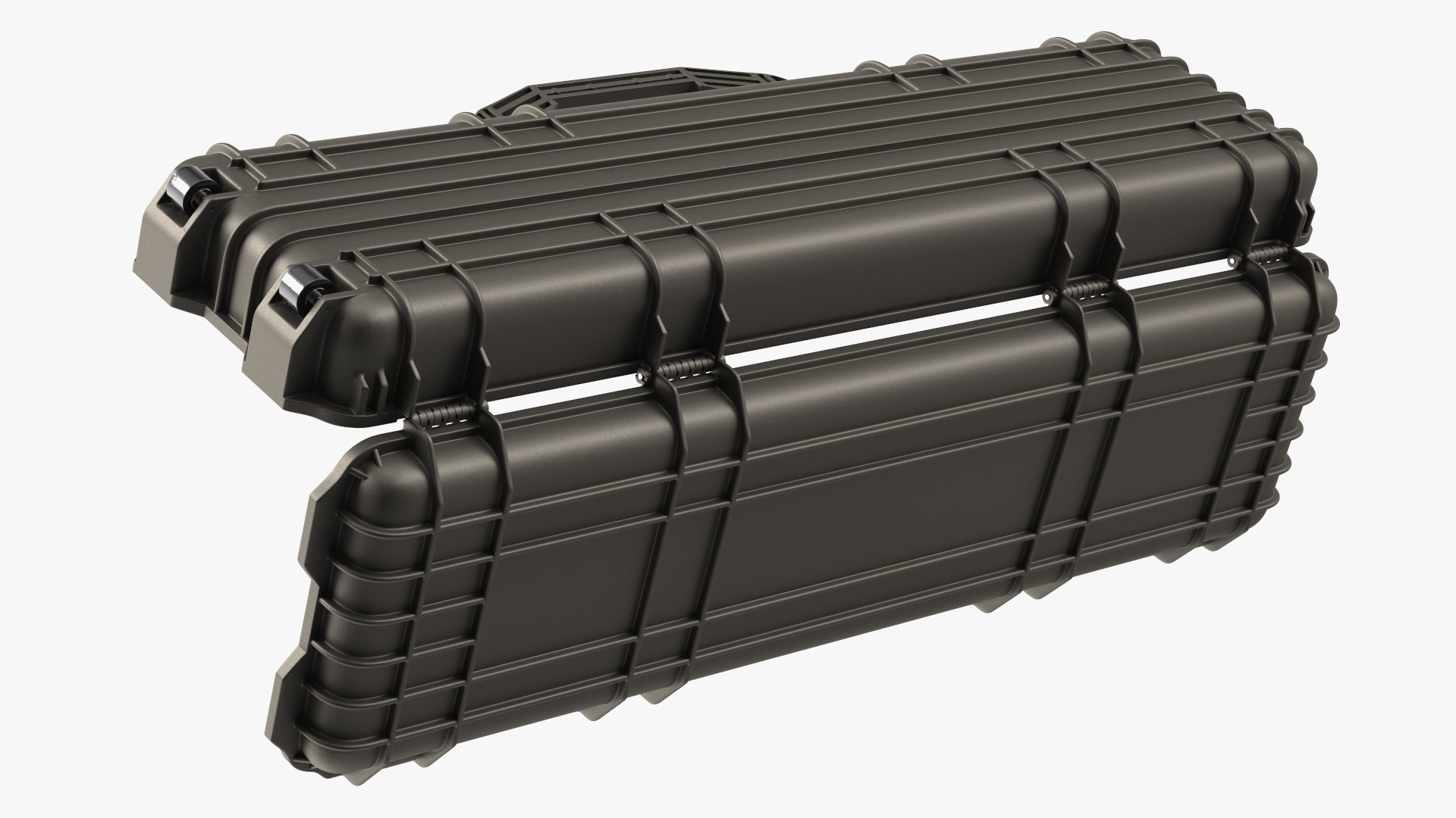 Open Waterproof Rifle Hard Case Black 3D