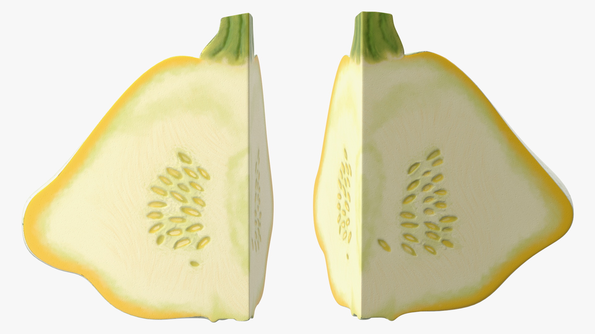 3D Bush Pumpkin Quarter White