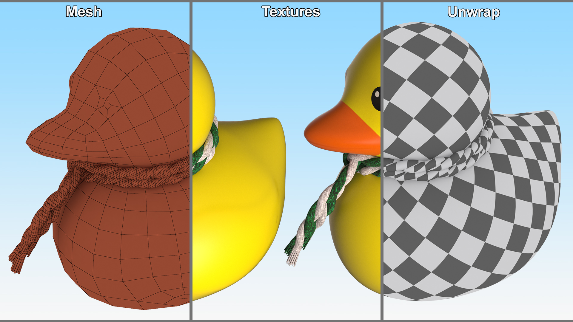 Scarf Green for Rubber Duck 3D