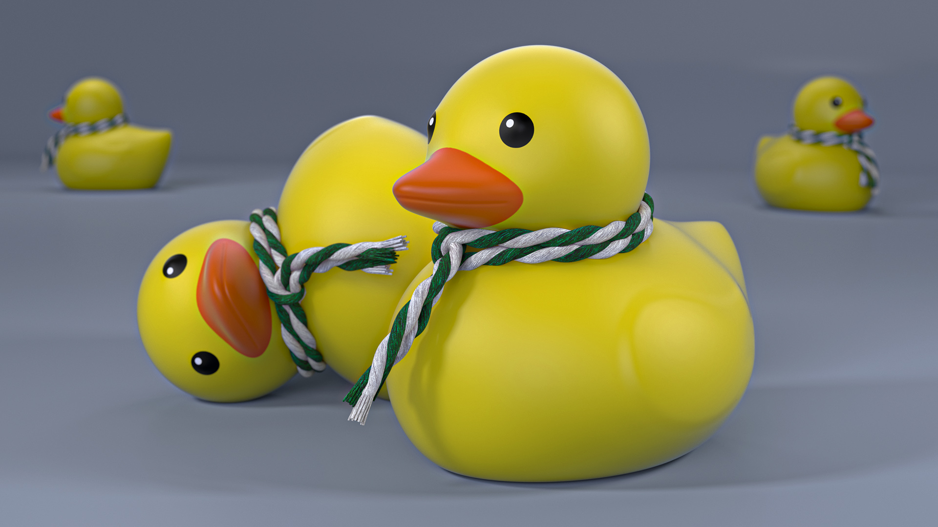 Scarf Green for Rubber Duck 3D