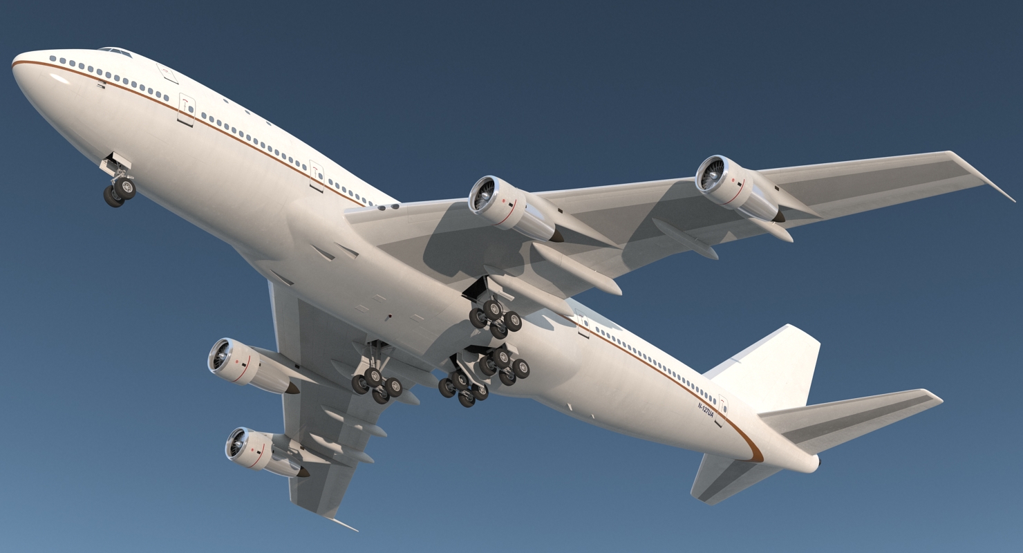 3D Boeing 747 100B Generic model