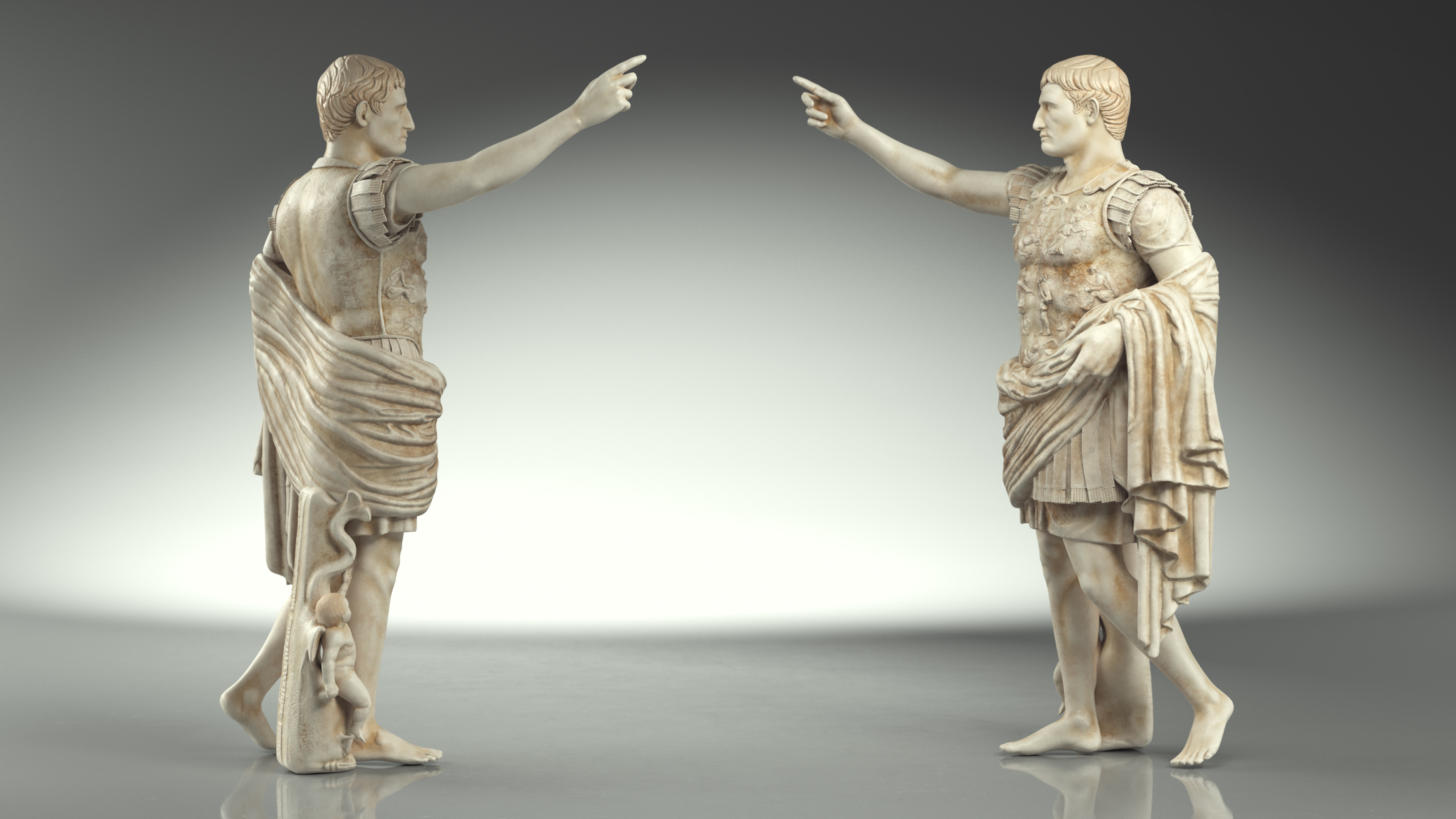 3D Caesar Augustus of Prima Porta Roman Statue for 3D Print