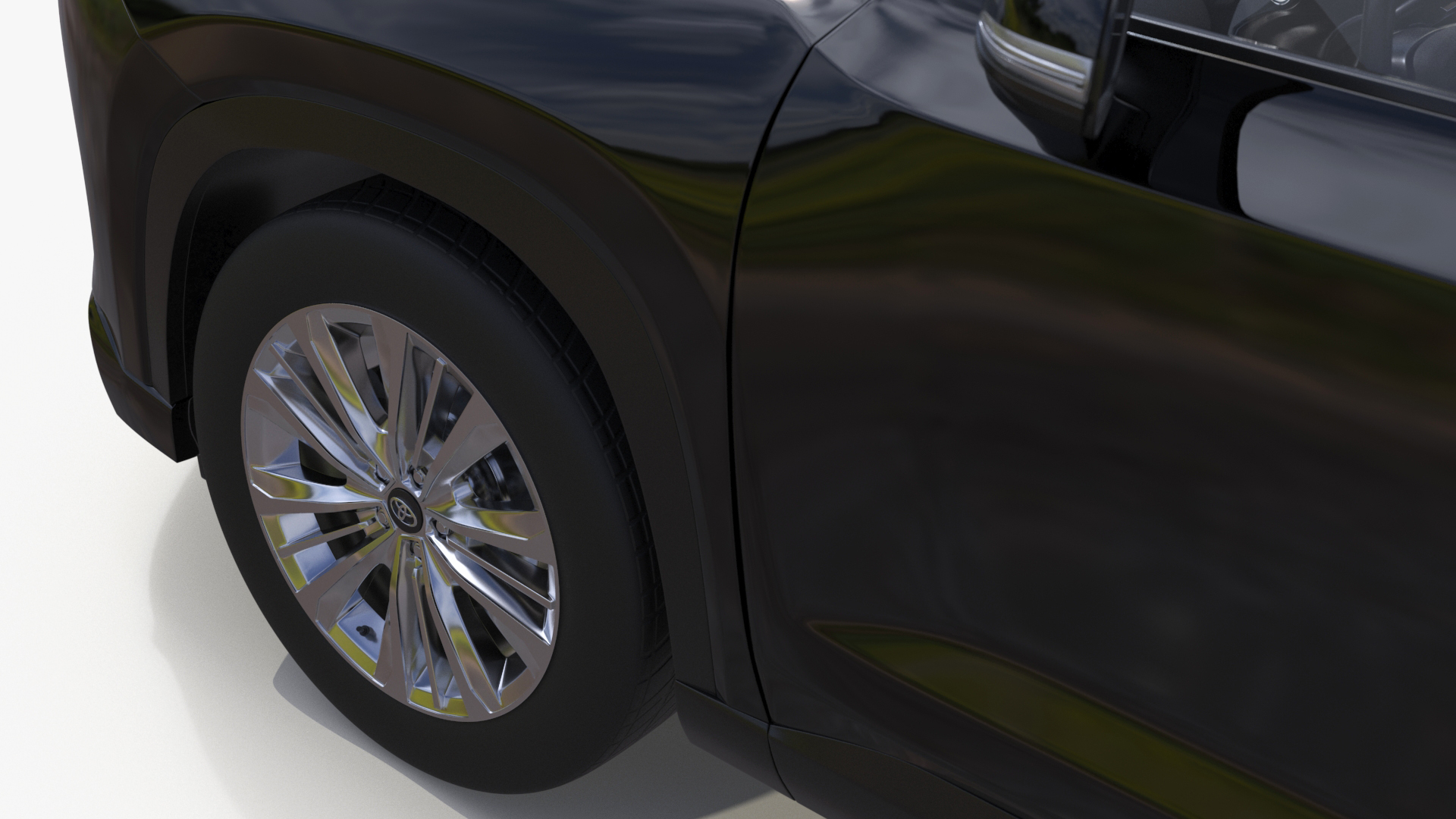 Toyota Grand Highlander 2024 Black 3D model