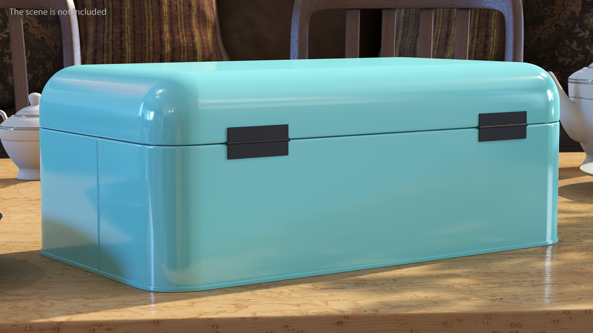 3D model Metal Bread Bin Blue