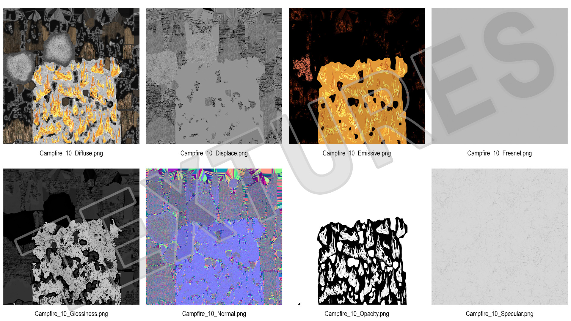 3D model Blazing Fire of Logs