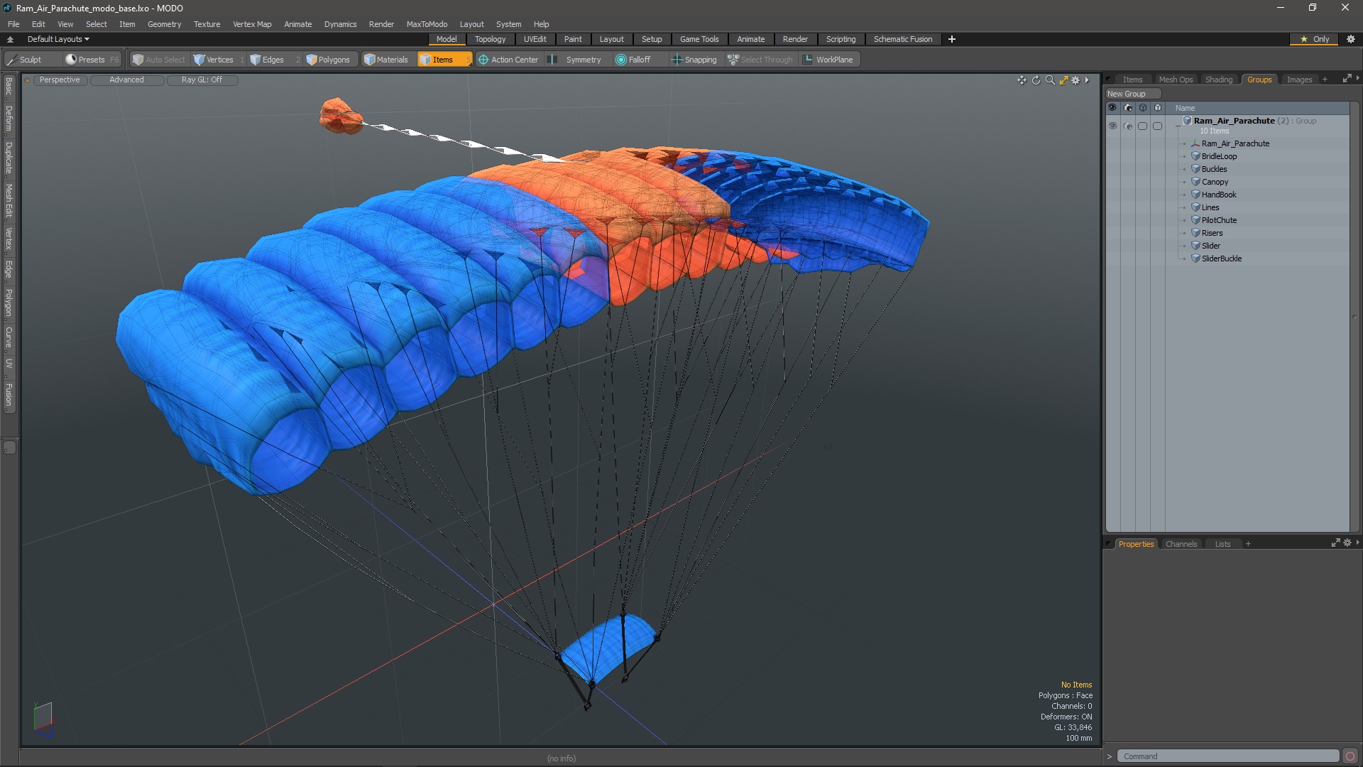 Ram Air Parachute 3D