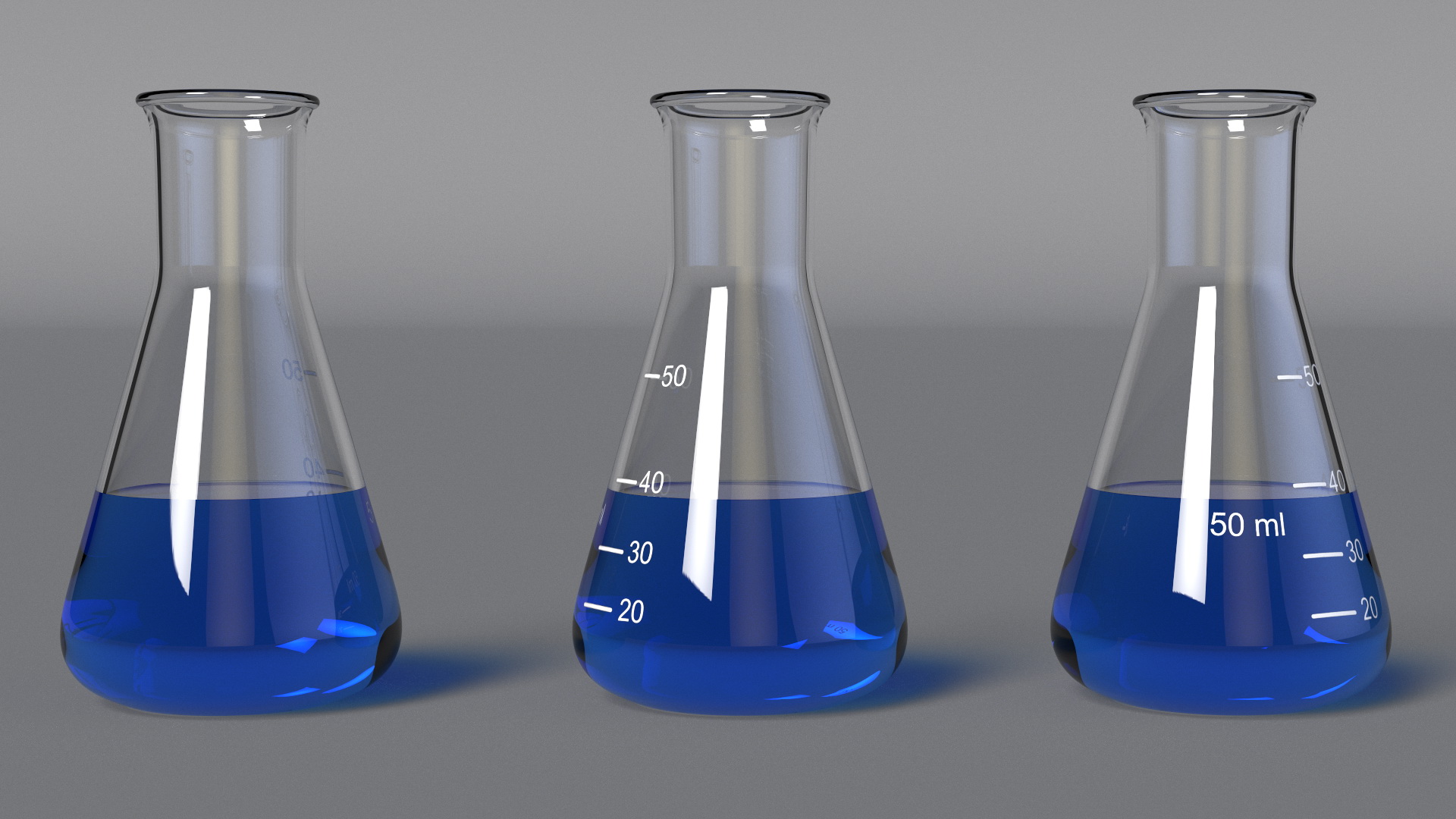 3D Conical Flask 50ml model