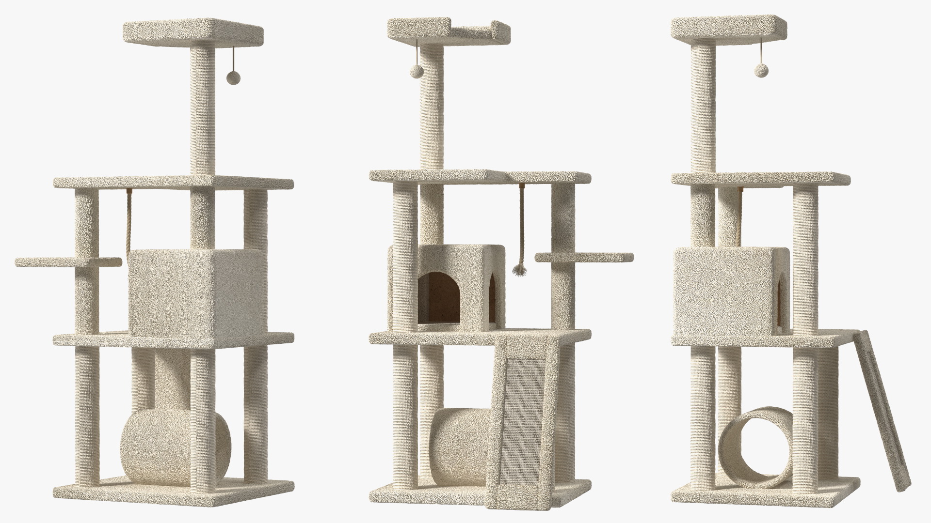 3D Cat Tree 5-Level