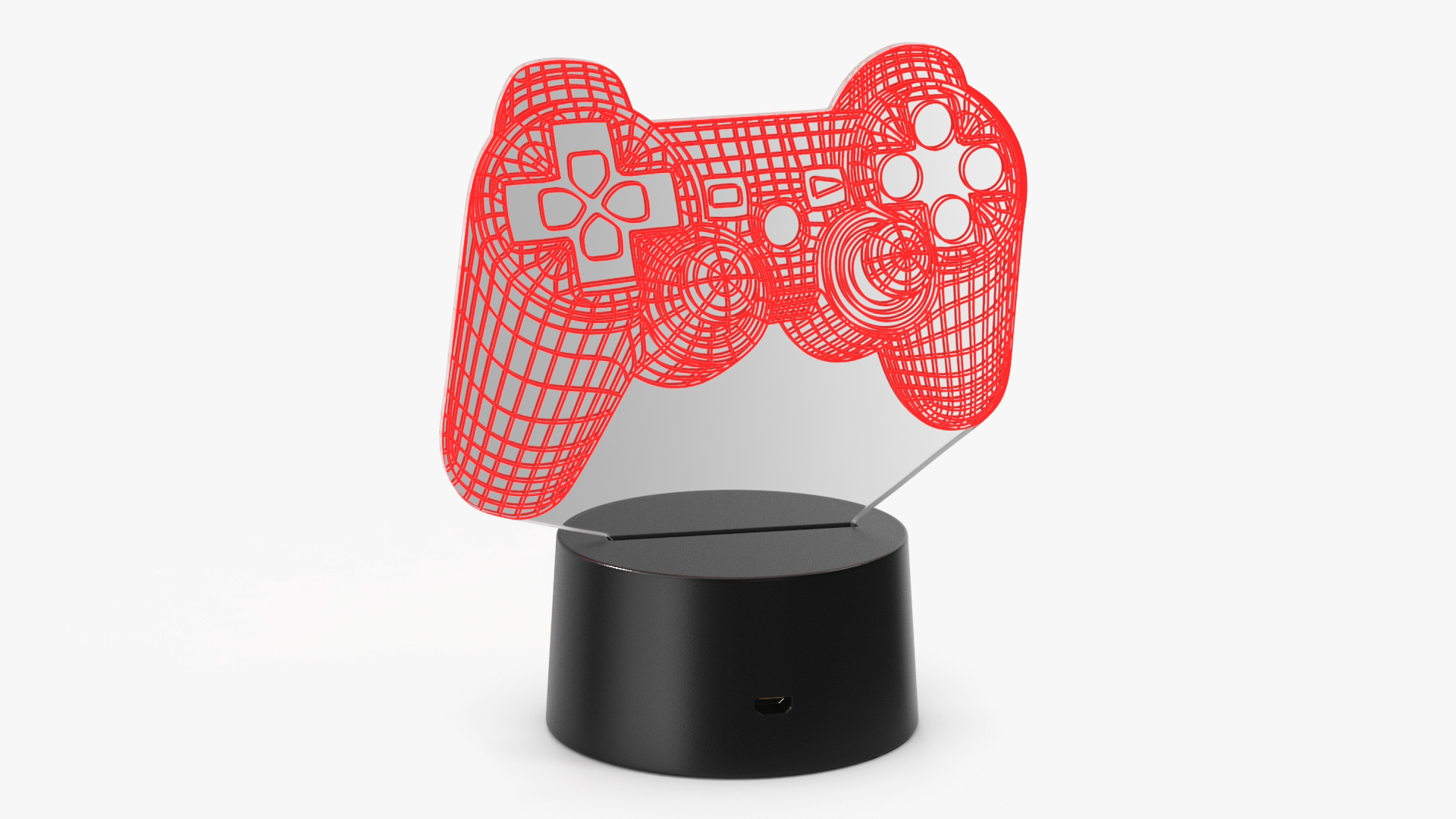 3D 3D Illusion Lamp Gamepad Red model