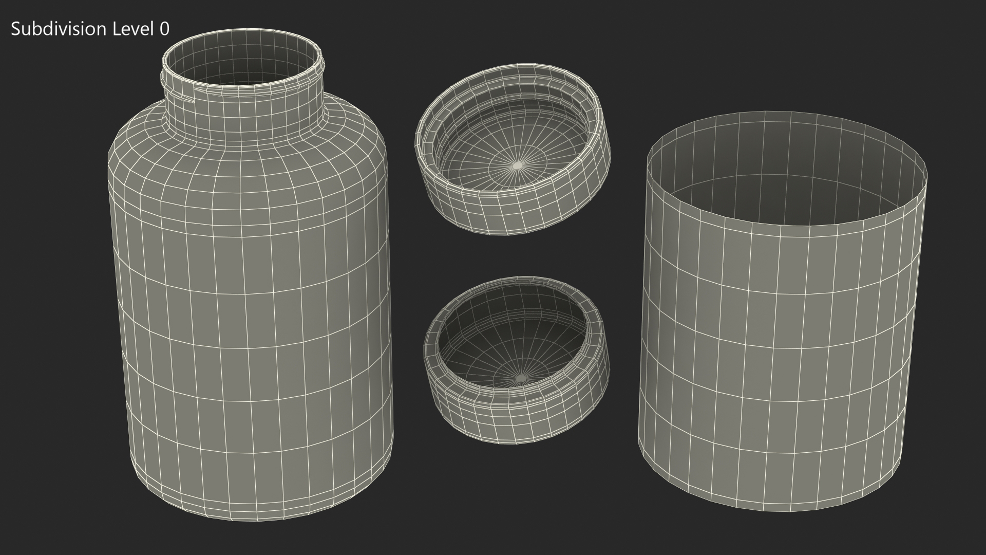 Sport Supplement Plastic Jar Blank 3D model