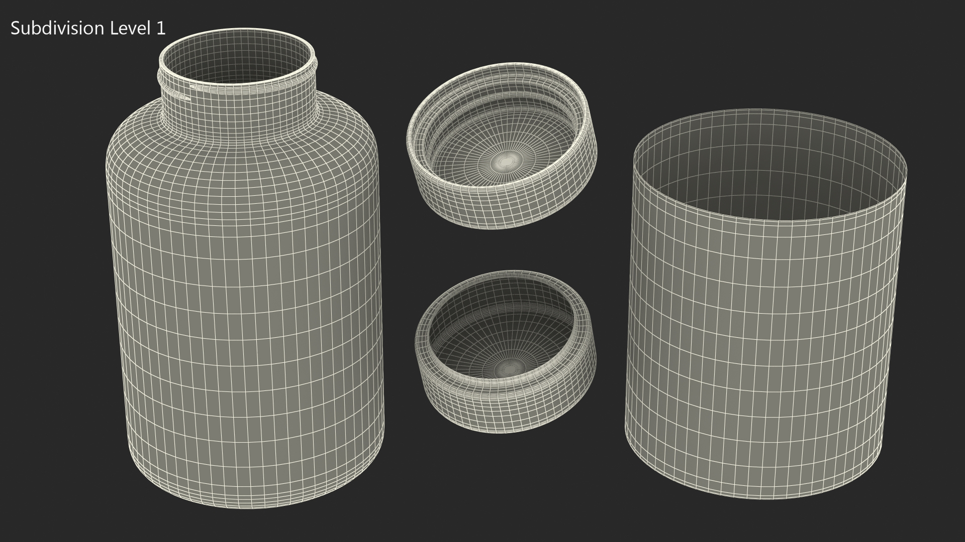 Sport Supplement Plastic Jar Blank 3D model