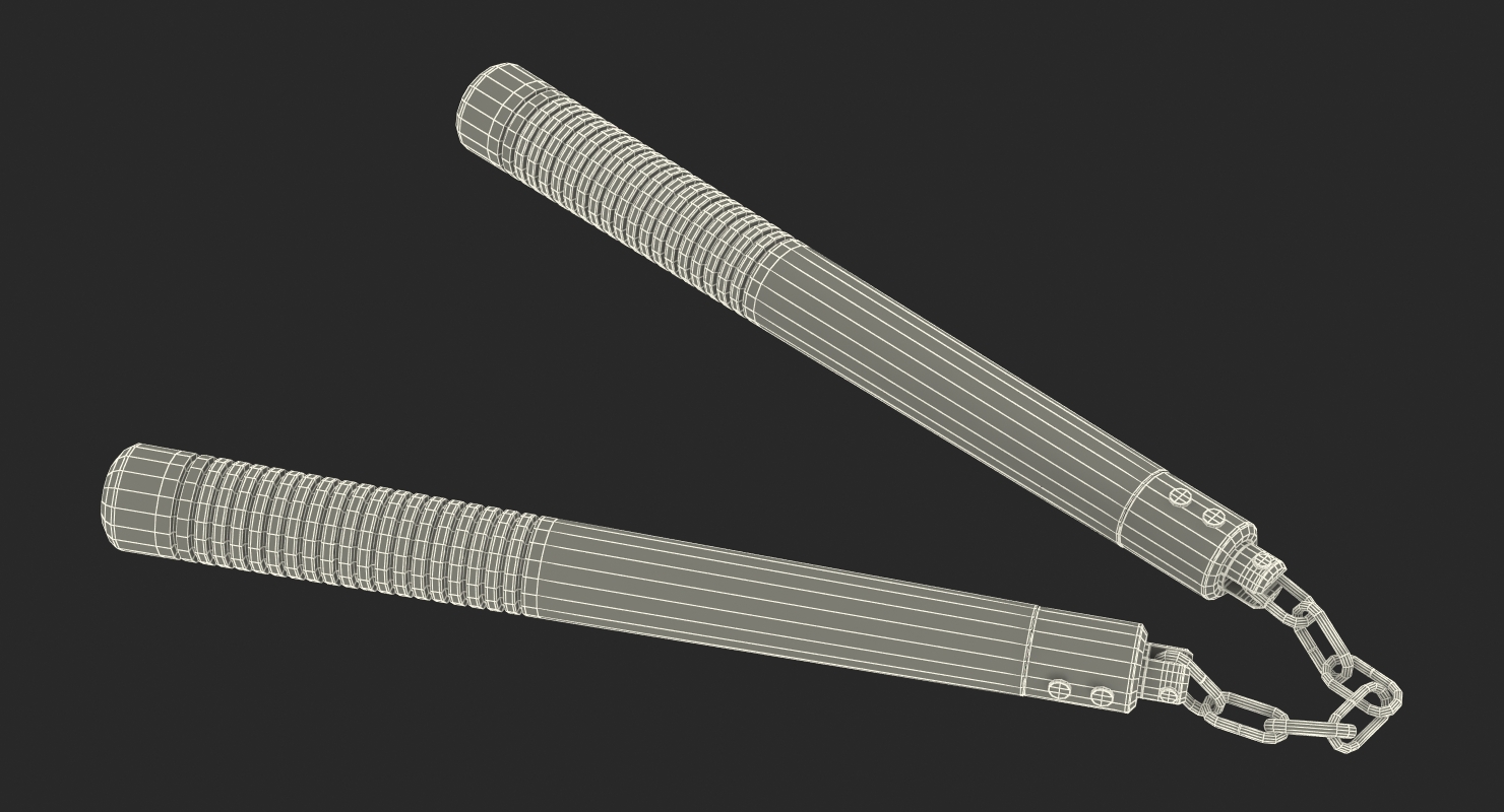 3D Karate Sticks model