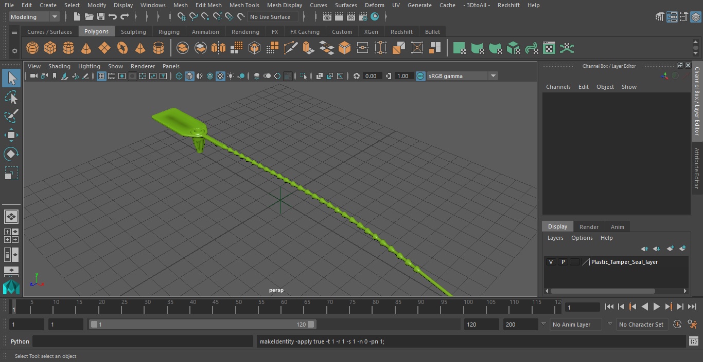 Plastic Tamper Seal 3D model